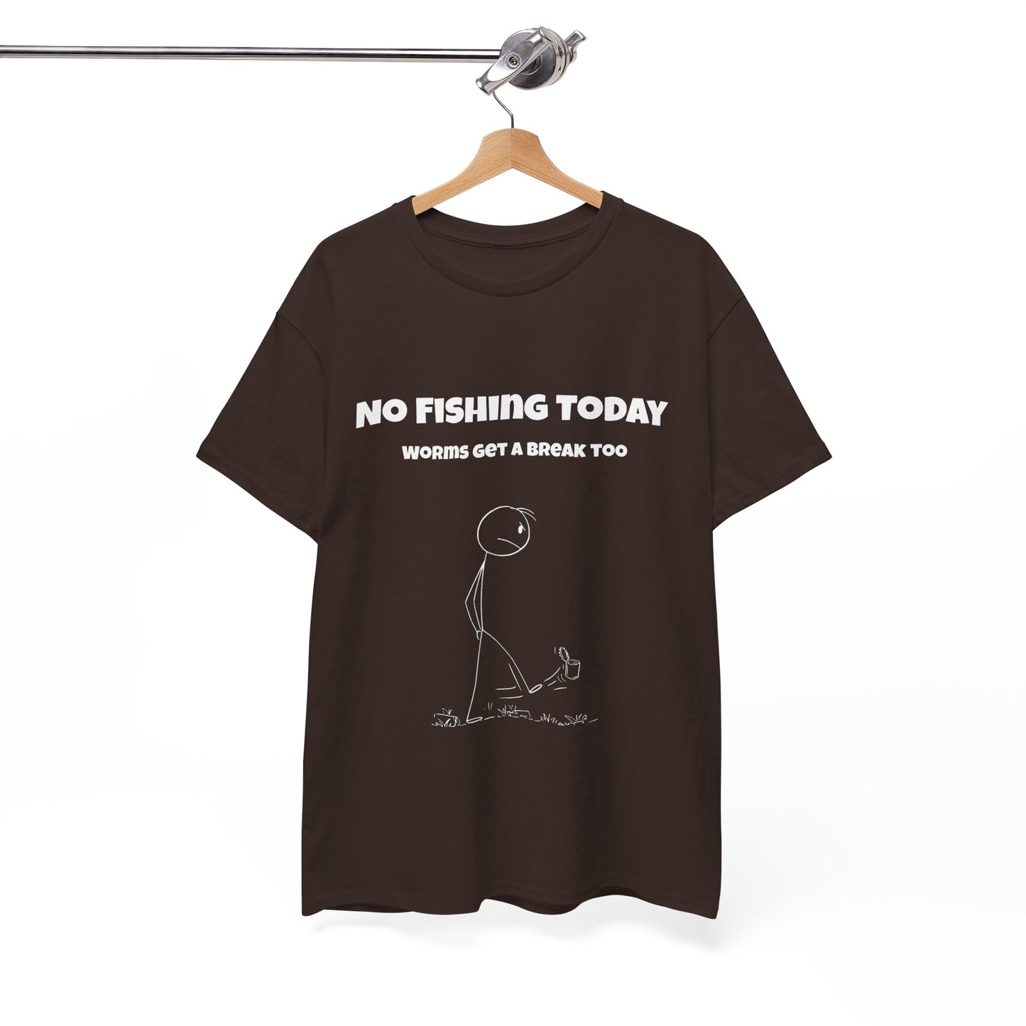 Funny Fishing T-Shirt for Men – “No Fishing Today” | Comfortable Cotton Gift for Dads & Anglers