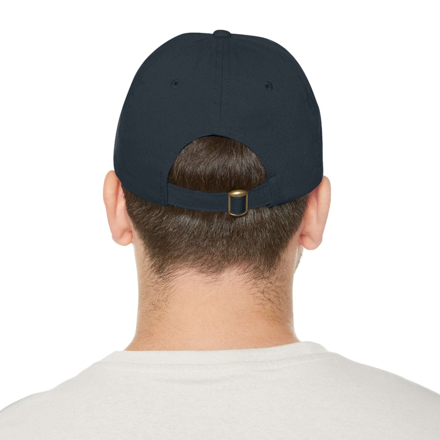 Leather Patch Dad Hat – Relaxed Summer Cap for Outdoorsy Dads, Great Gift Idea