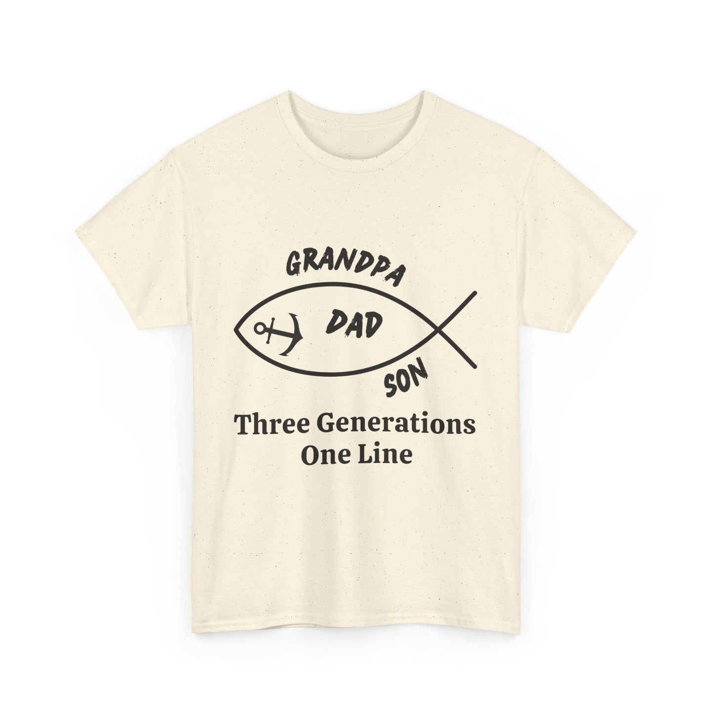 Three Generations T-Shirt – Grandpa, Dad & Son Family Tee, Cotton Shirt for Father’s Day or Family Gifts