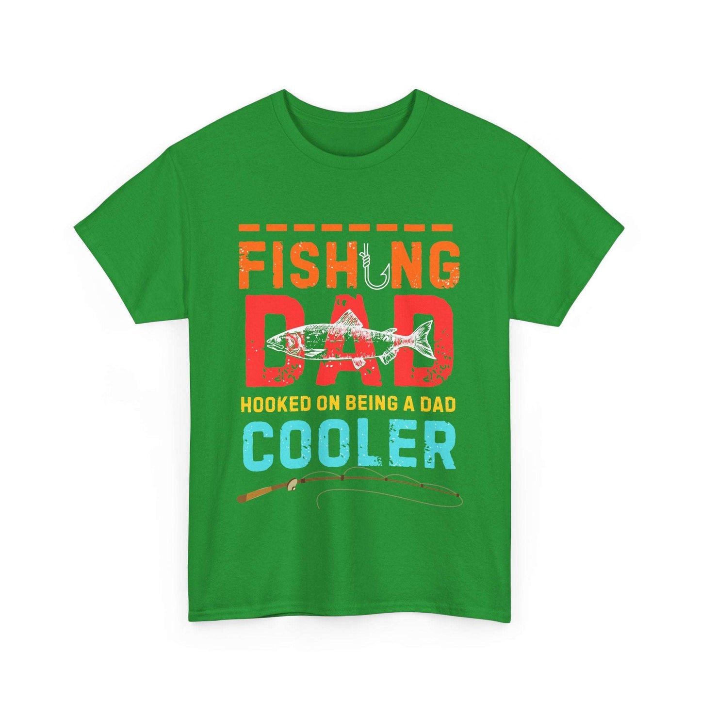 Fishing Dad Heavy Cotton Tee – Comfortable & Funny Shirt for Dads Who Love to Fish