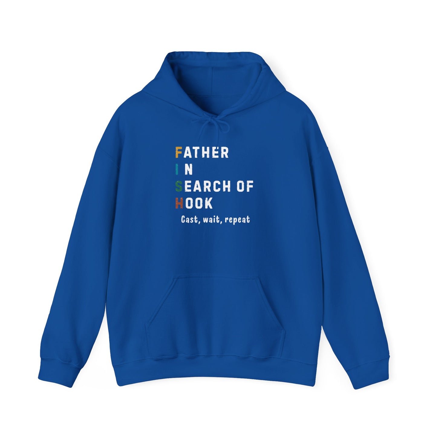 Men’s Fishing Hoodie – Father in Search of Hook,Comfortable Sweatshirt for Outdoor Adventures