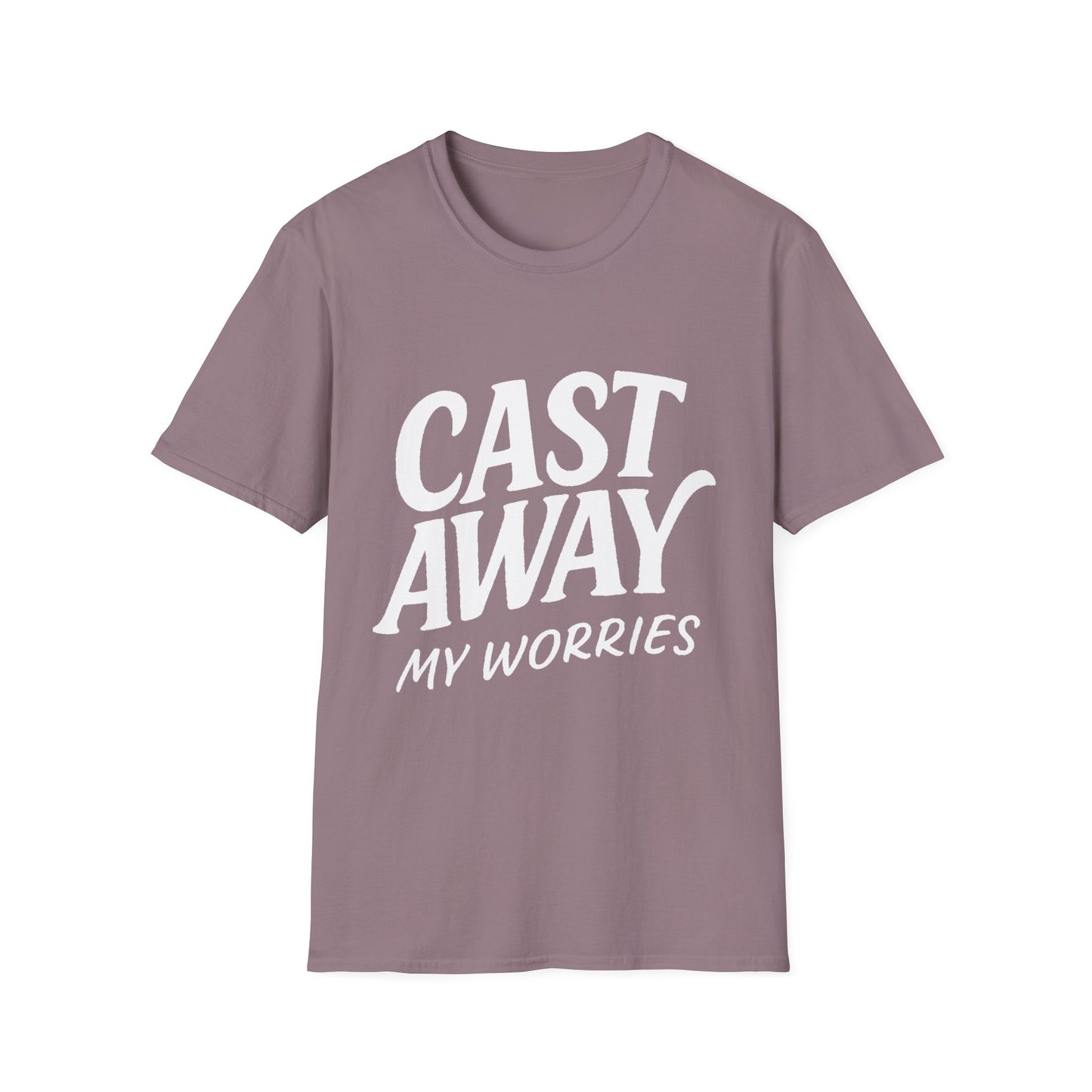 Cast Away My Worries Funny Fishing T-Shirt – Relaxed Fit Angler Tee Gift for Men