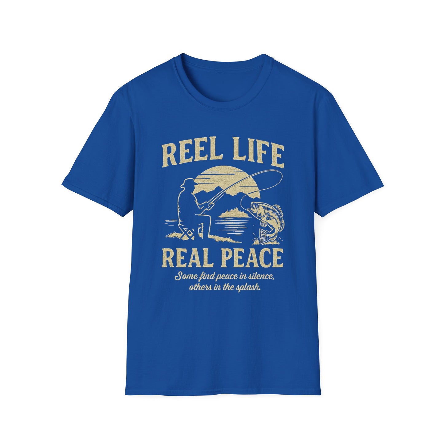 Reel Life, Real Peace – Fishing T-Shirt - Unisex Cotton Tee for Fishing Lovers & Outdoor Adventures