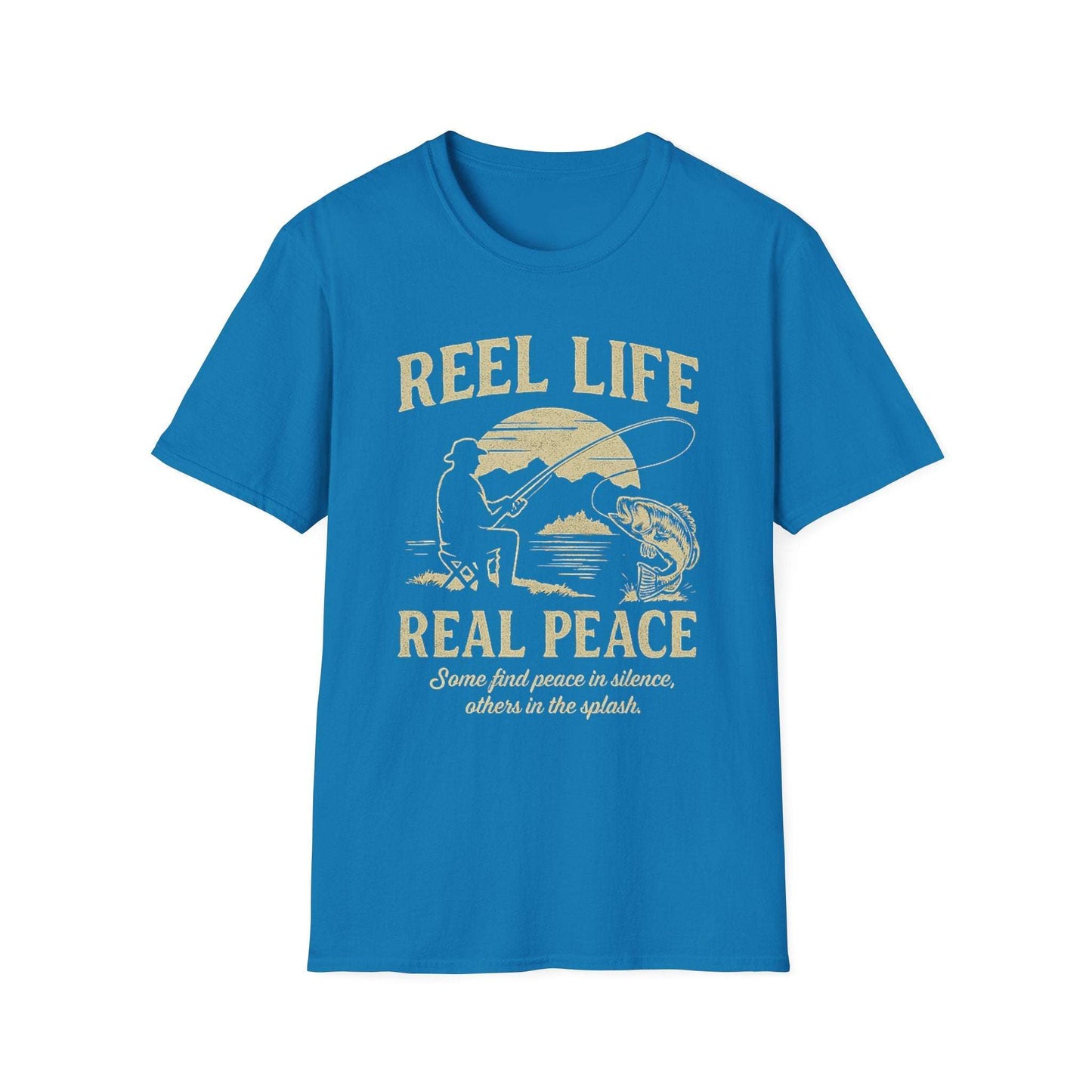 Reel Life, Real Peace – Fishing T-Shirt - Unisex Cotton Tee for Fishing Lovers & Outdoor Adventures