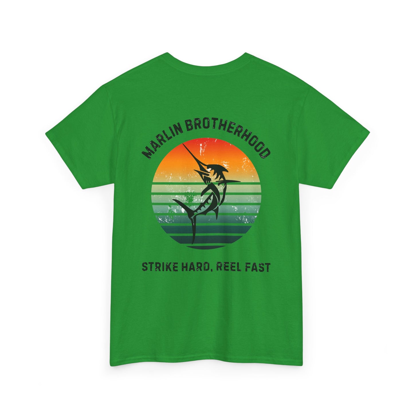 Custom Fishing Club Tee for Men – Personalize with Your Own Club Name, Retro Marlin Fishing Design