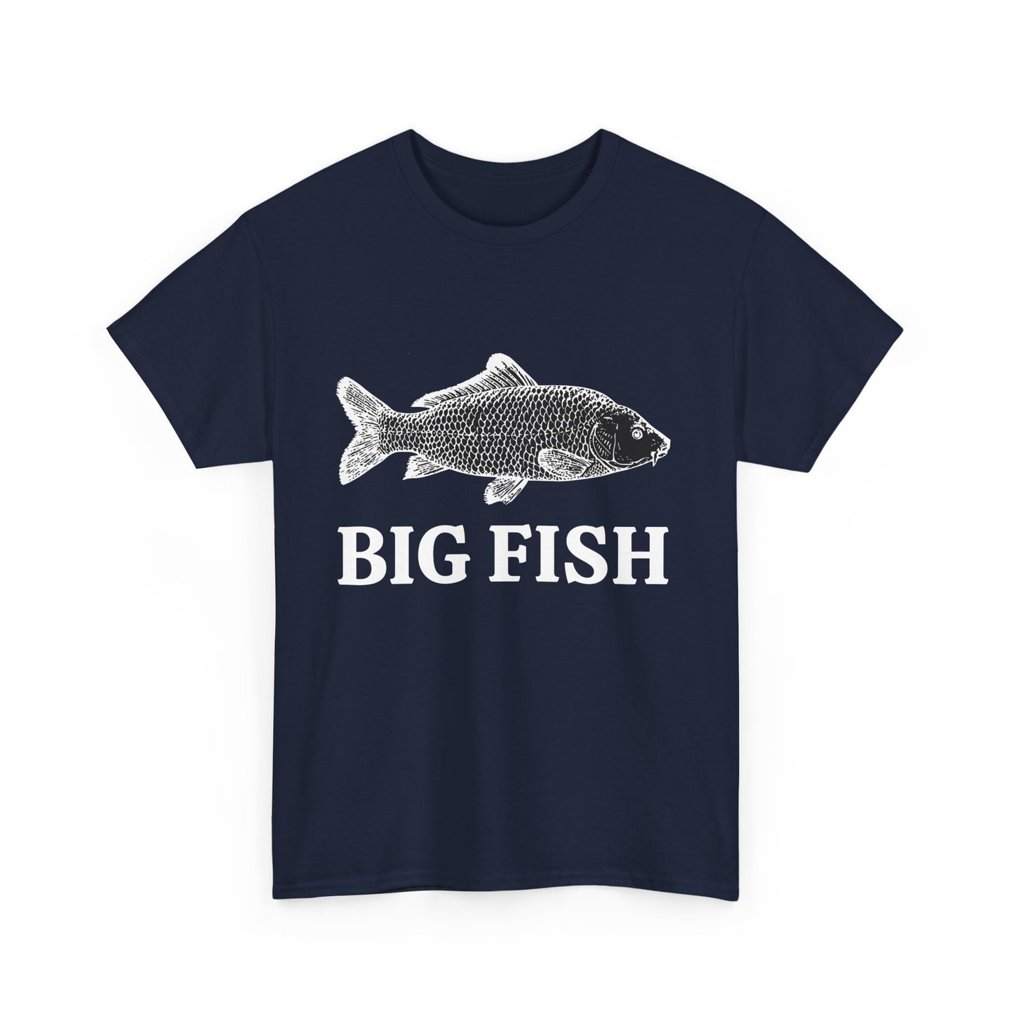 Big Fish Men’s Fishing T-Shirt – Outdoor Cotton Tee for Anglers, Casual Summer Apparel