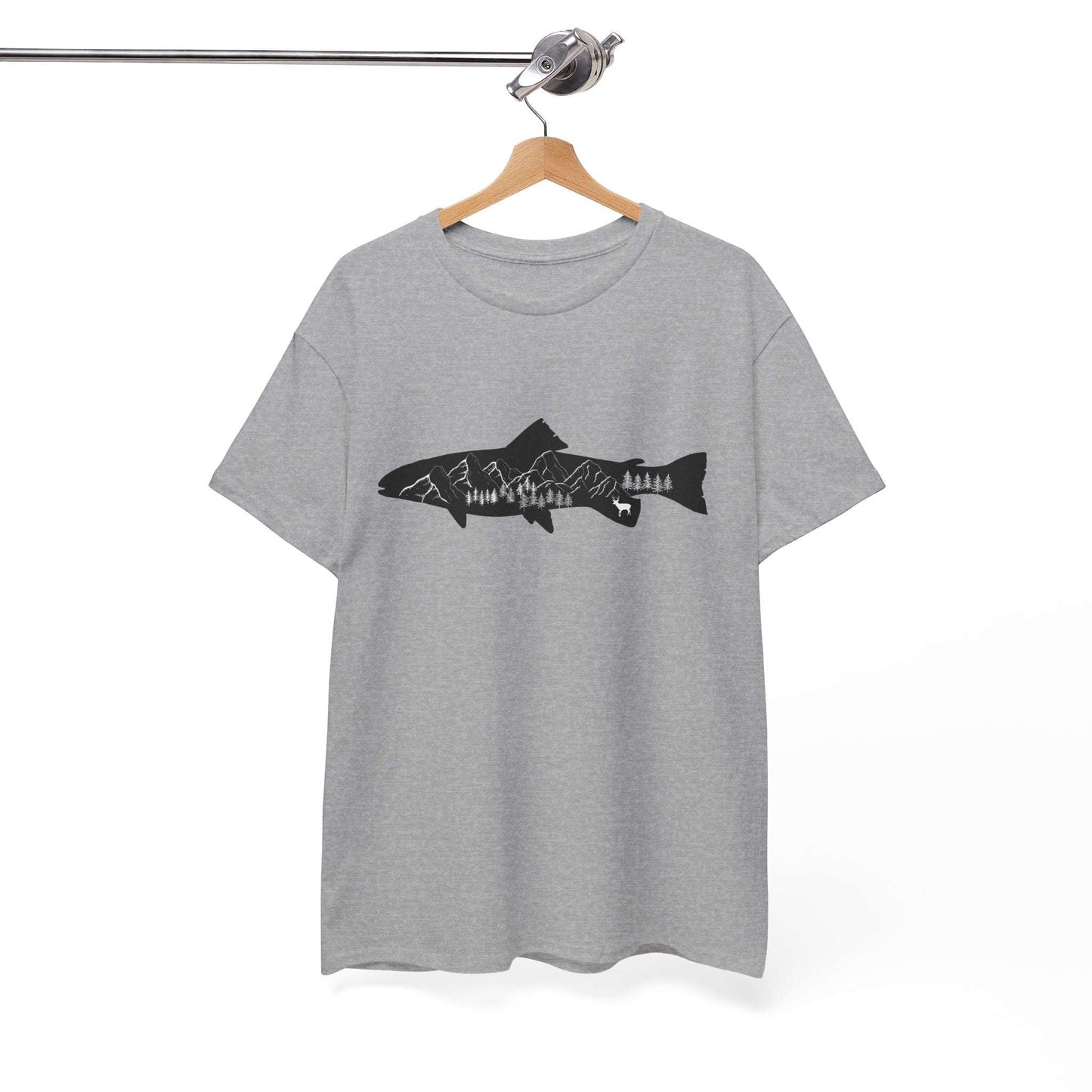 Fishing Shirt for Men – Casual Cotton Tee for Nature and Fishing Enthusiasts
