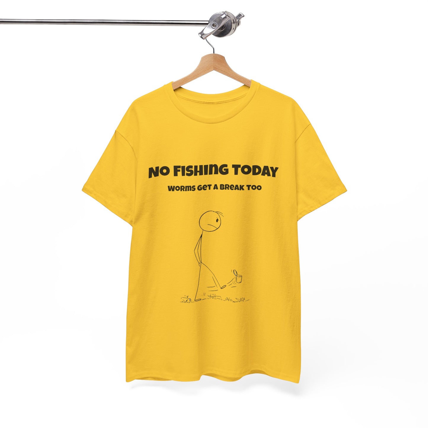 Funny Fishing T-Shirt for Men – “No Fishing Today” | Comfortable Cotton Gift for Dads & Anglers