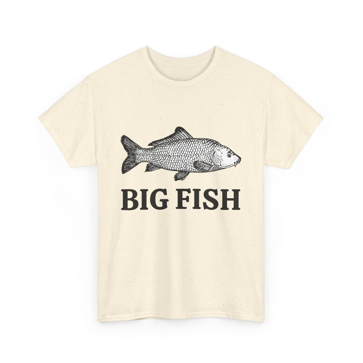 Big Fish Men’s Fishing T-Shirt – Outdoor Cotton Tee for Anglers, Casual Summer Apparel