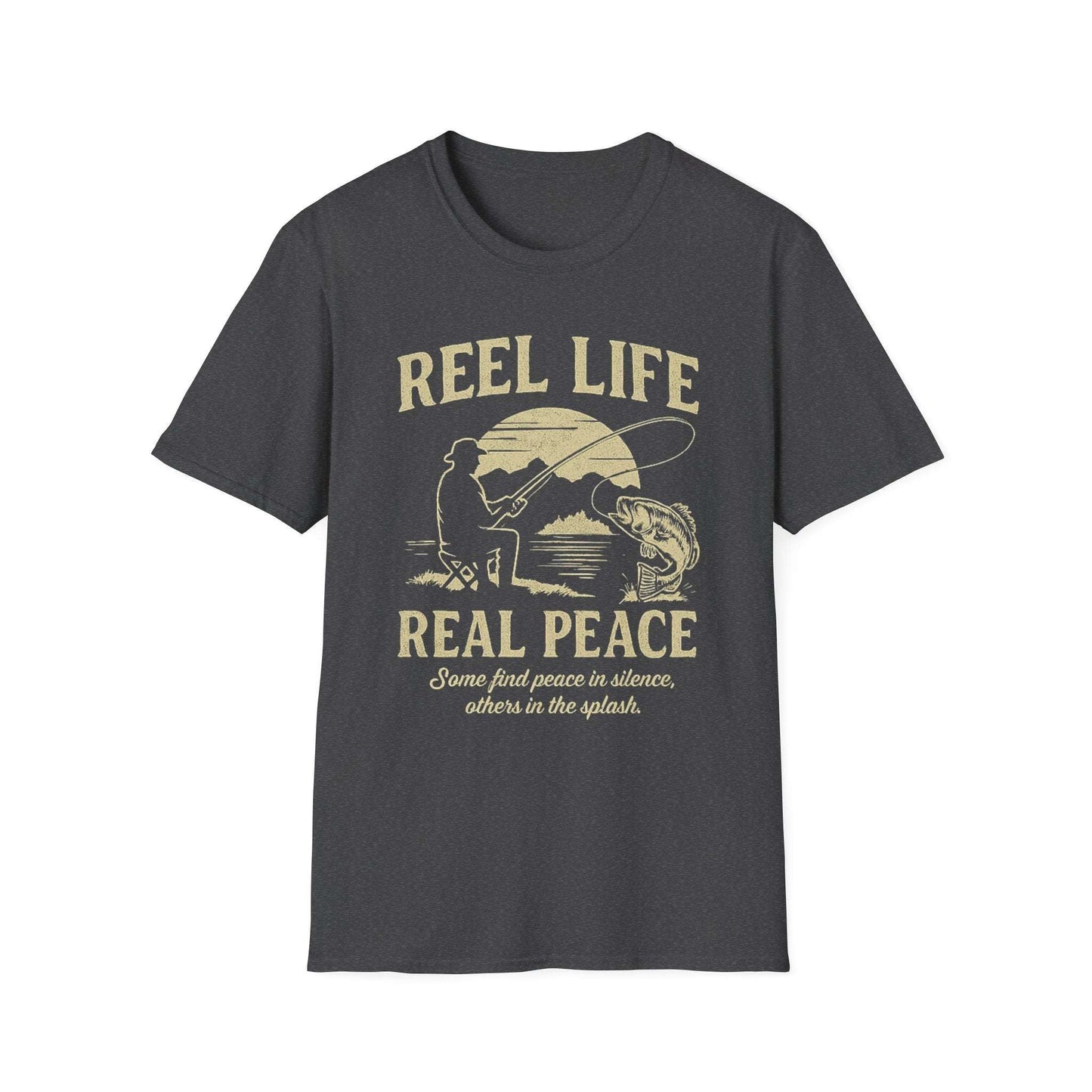 Reel Life, Real Peace – Fishing T-Shirt - Unisex Cotton Tee for Fishing Lovers & Outdoor Adventures