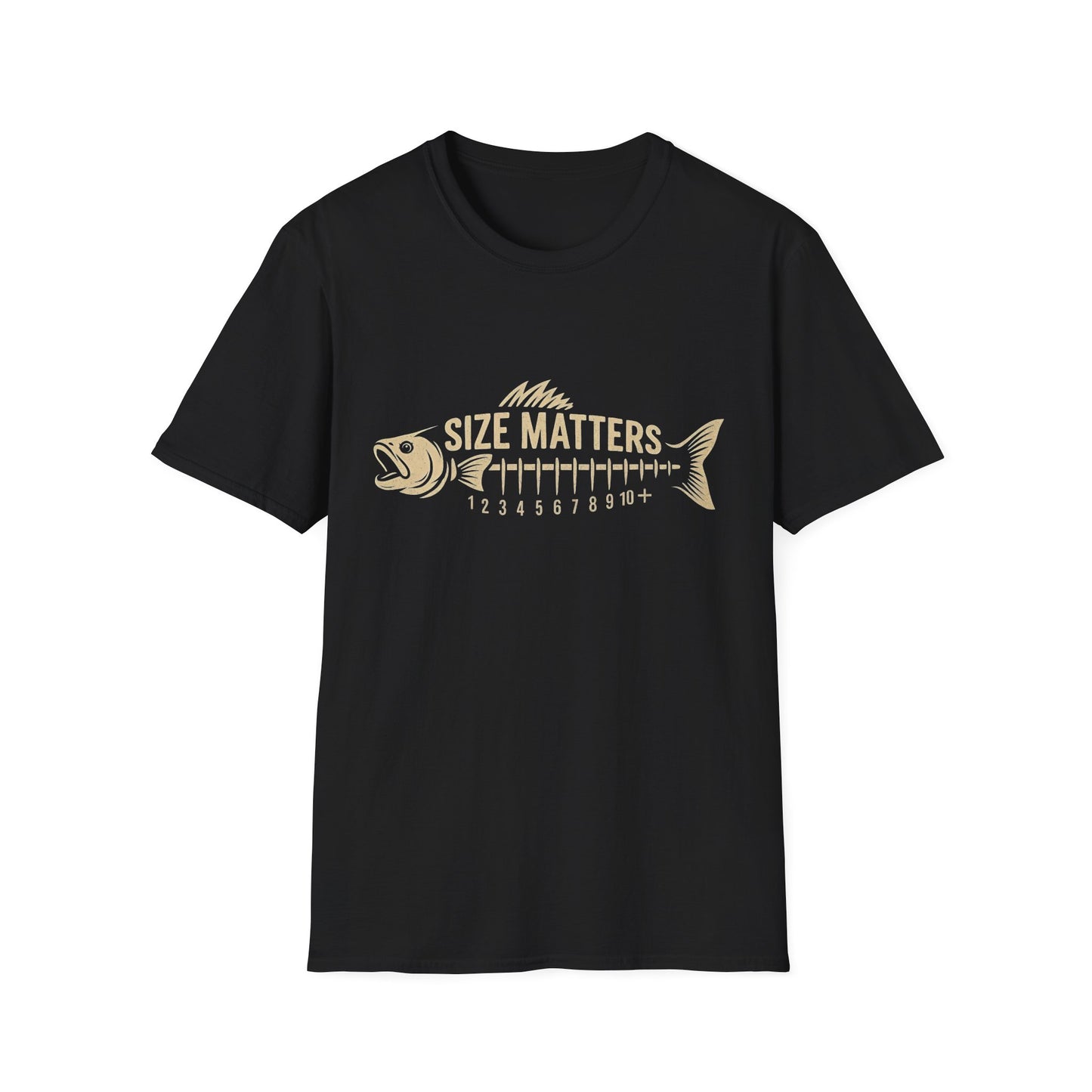 Funny Size Matters Fishing Tee β Unisex Cotton Shirt for Anglers, Great Gift Idea