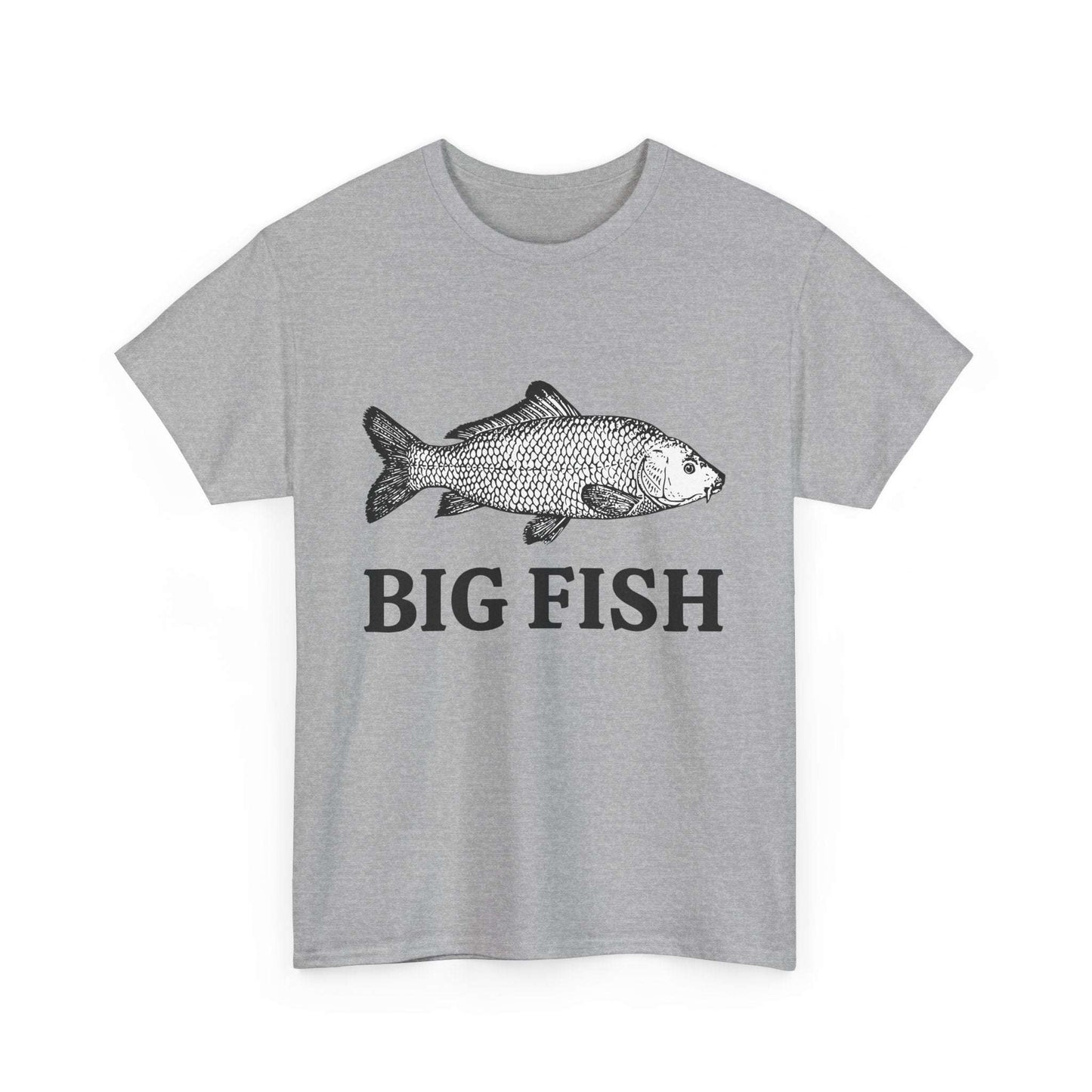 Big Fish Men’s Fishing T-Shirt – Outdoor Cotton Tee for Anglers, Casual Summer Apparel