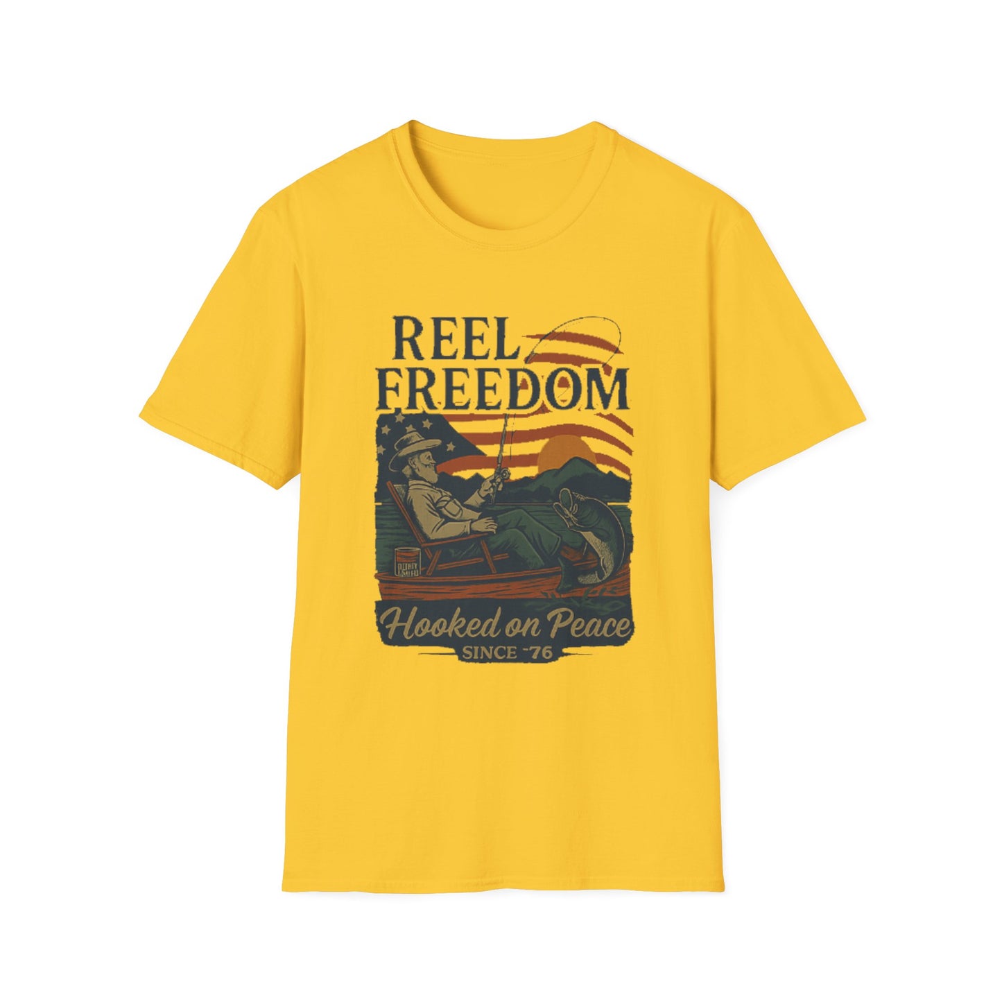 Reel Freedom Fishing Tee – Hooked on Peace