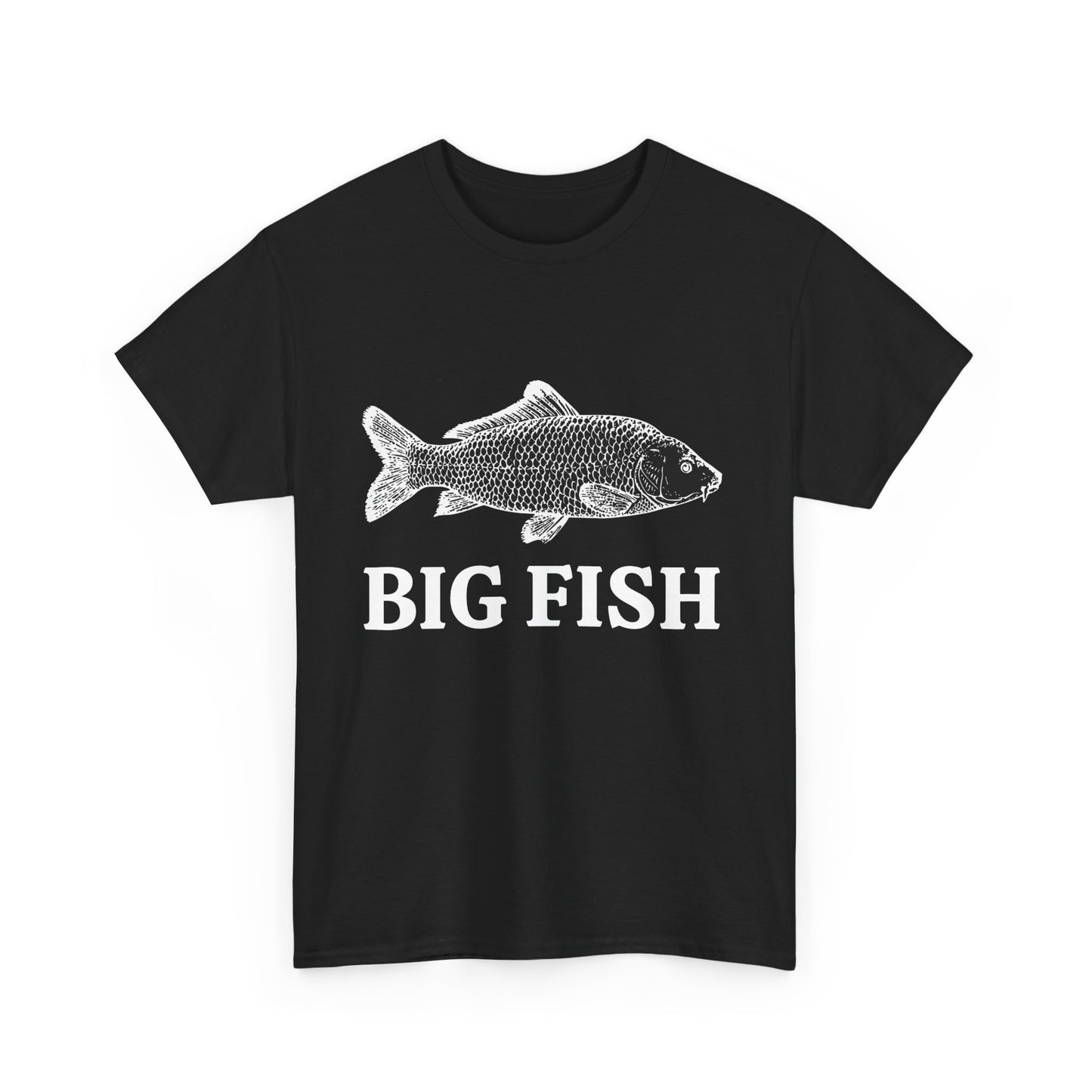 Big Fish Men’s Fishing T-Shirt – Outdoor Cotton Tee for Anglers, Casual Summer Apparel