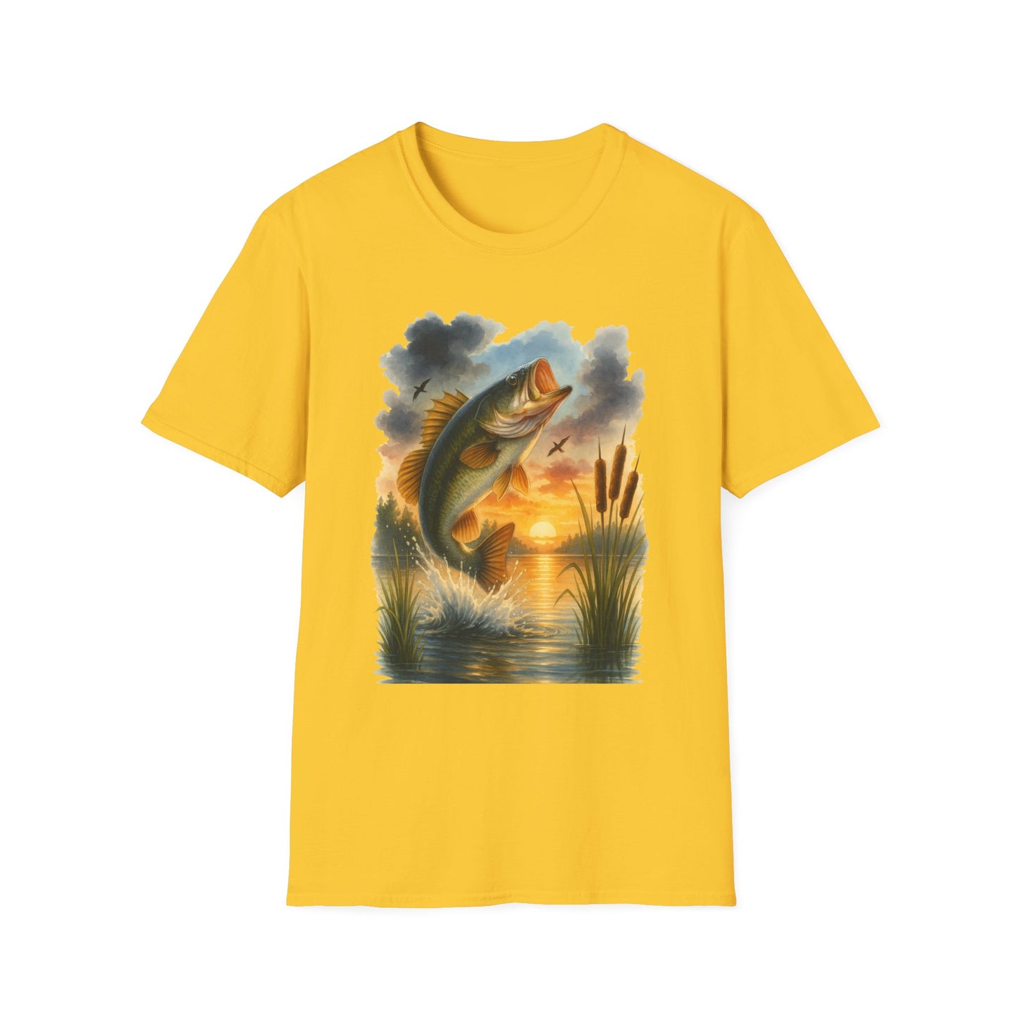 Vintage Sunset Fishing T-Shirt β Unisex Soft Tee for Anglers & Outdoor Lovers