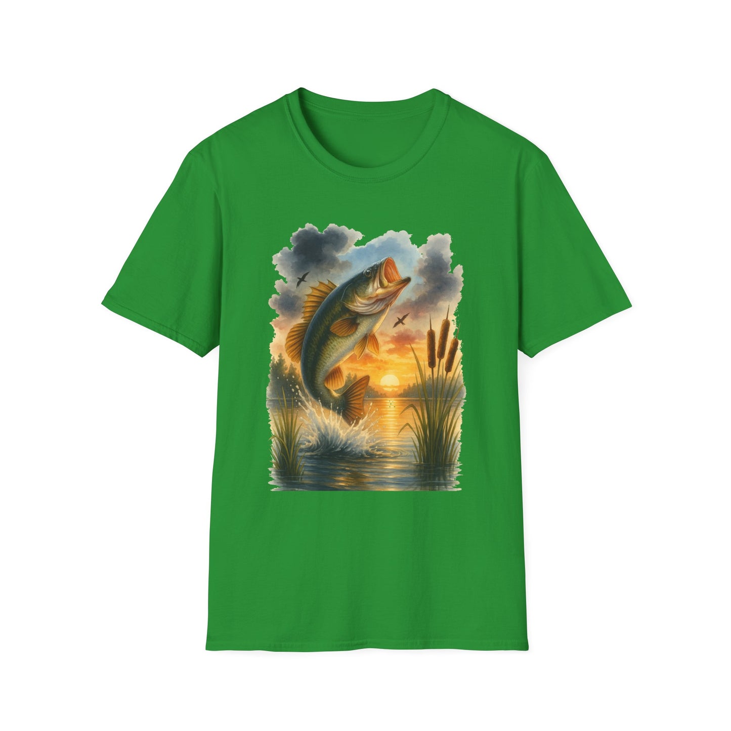 Vintage Sunset Fishing T-Shirt β Unisex Soft Tee for Anglers & Outdoor Lovers