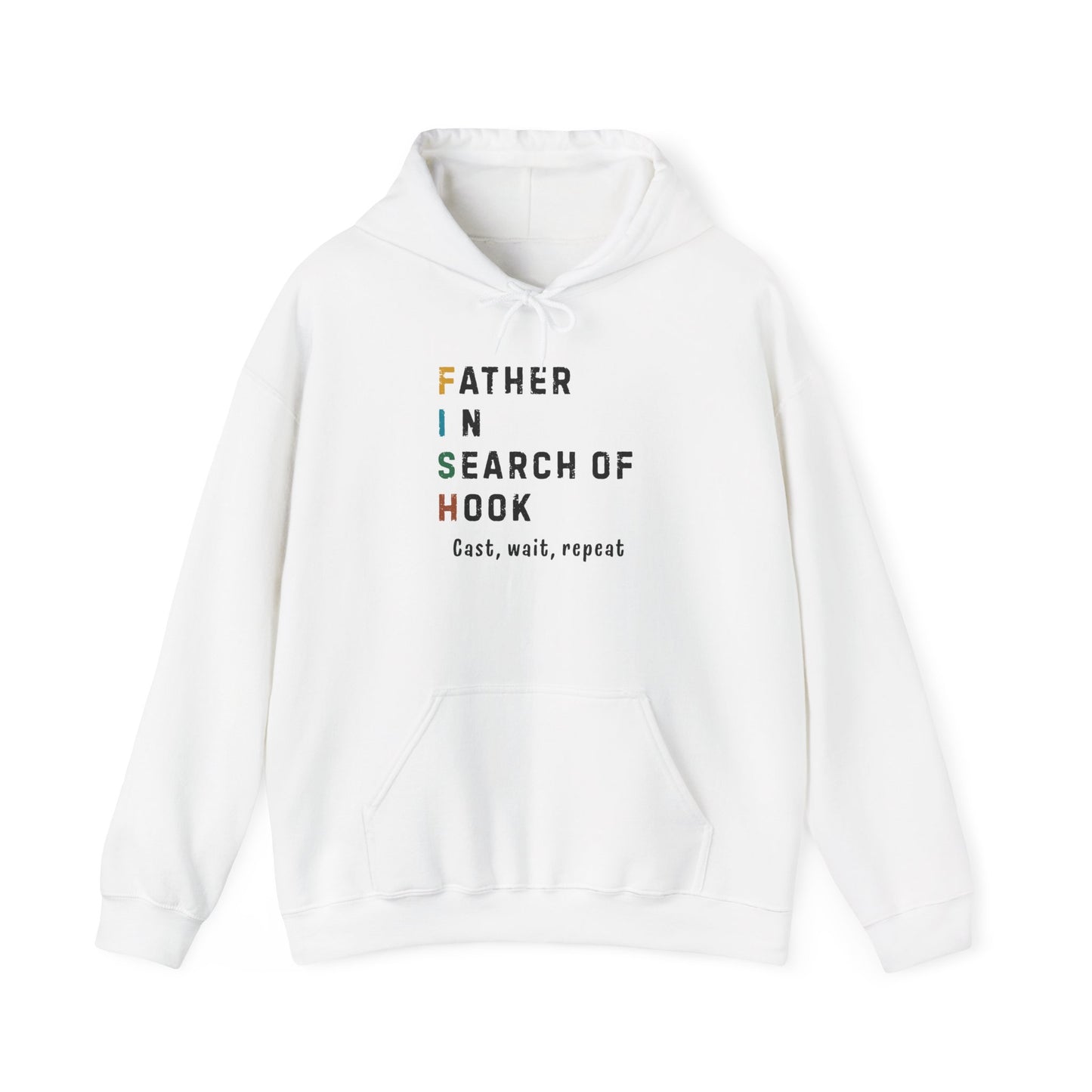 Men’s Fishing Hoodie – Father in Search of Hook,Comfortable Sweatshirt for Outdoor Adventures