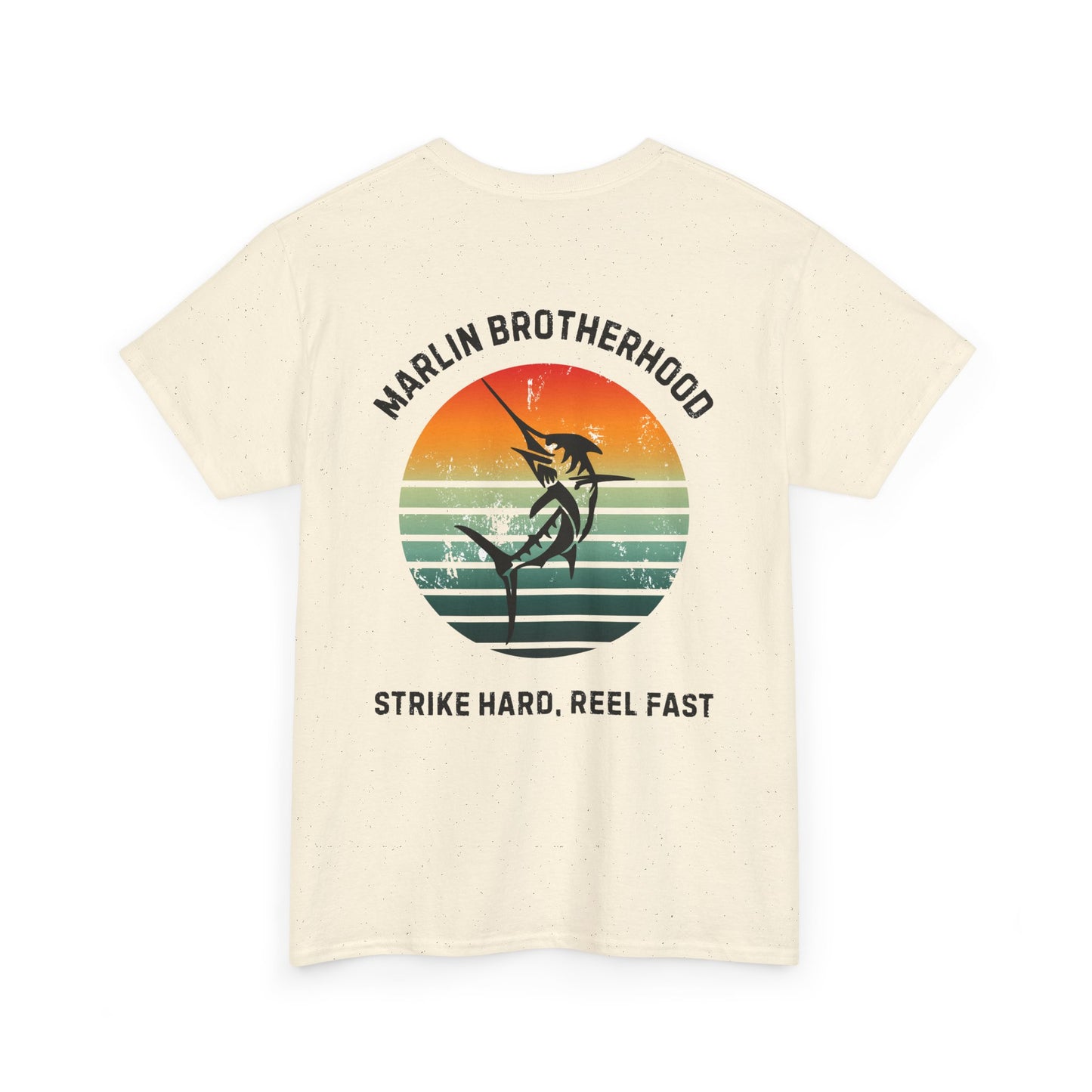 Custom Fishing Club Tee for Men – Personalize with Your Own Club Name, Retro Marlin Fishing Design