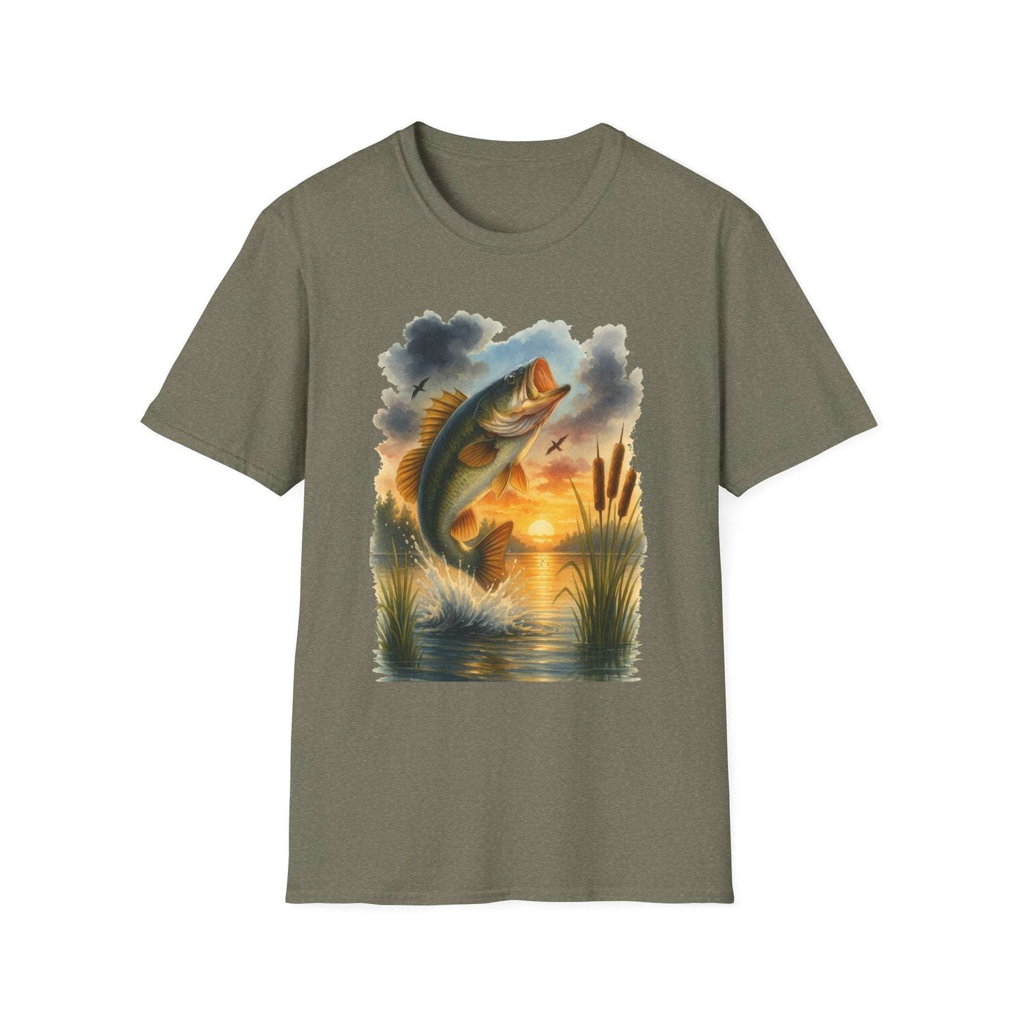 Vintage Sunset Fishing T-Shirt β Unisex Soft Tee for Anglers & Outdoor Lovers