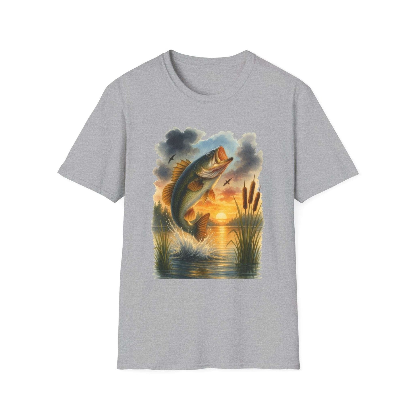 Vintage Sunset Fishing T-Shirt β Unisex Soft Tee for Anglers & Outdoor Lovers