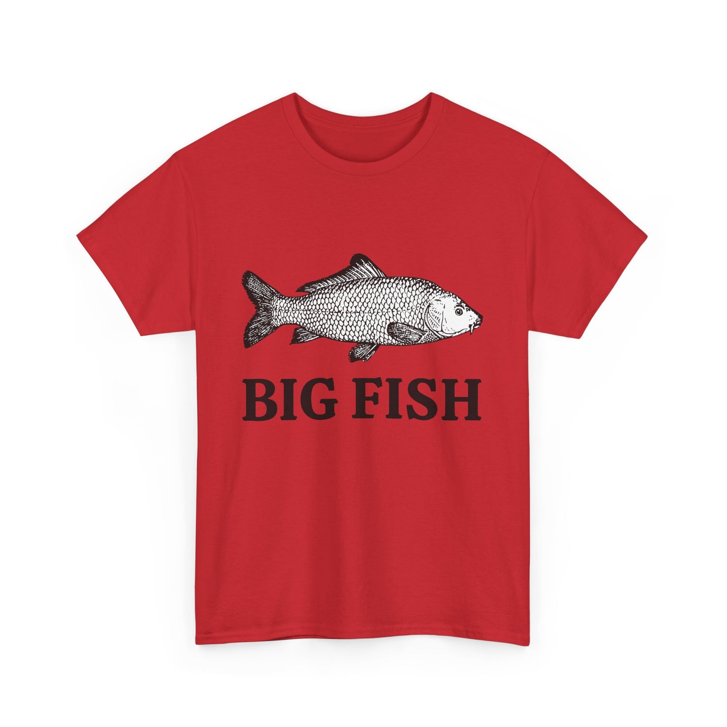 Big Fish Men’s Fishing T-Shirt – Outdoor Cotton Tee for Anglers, Casual Summer Apparel