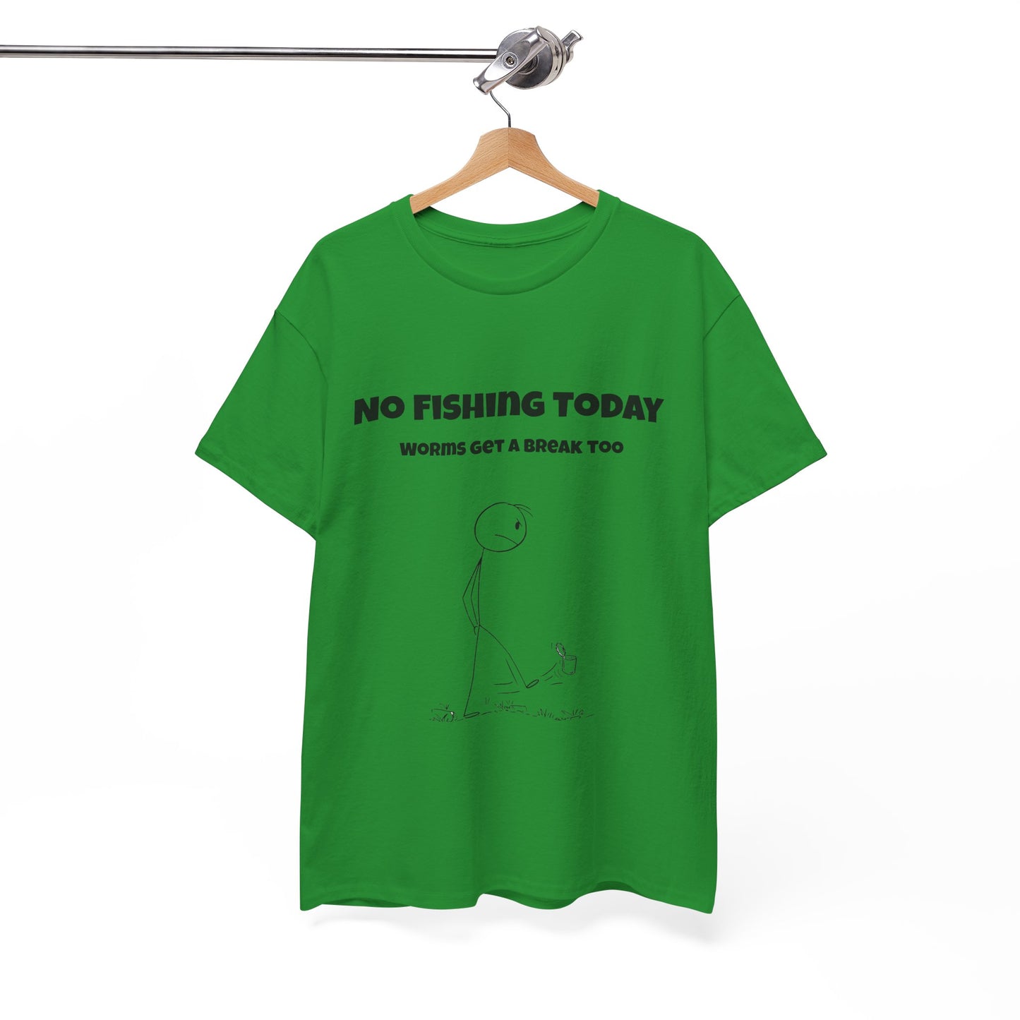 Funny Fishing T-Shirt for Men – “No Fishing Today” | Comfortable Cotton Gift for Dads & Anglers