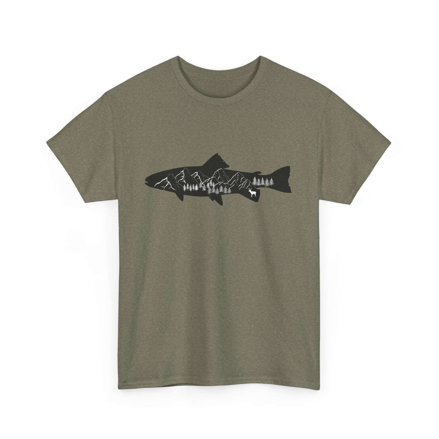 Fishing Shirt for Men – Casual Cotton Tee for Nature and Fishing Enthusiasts