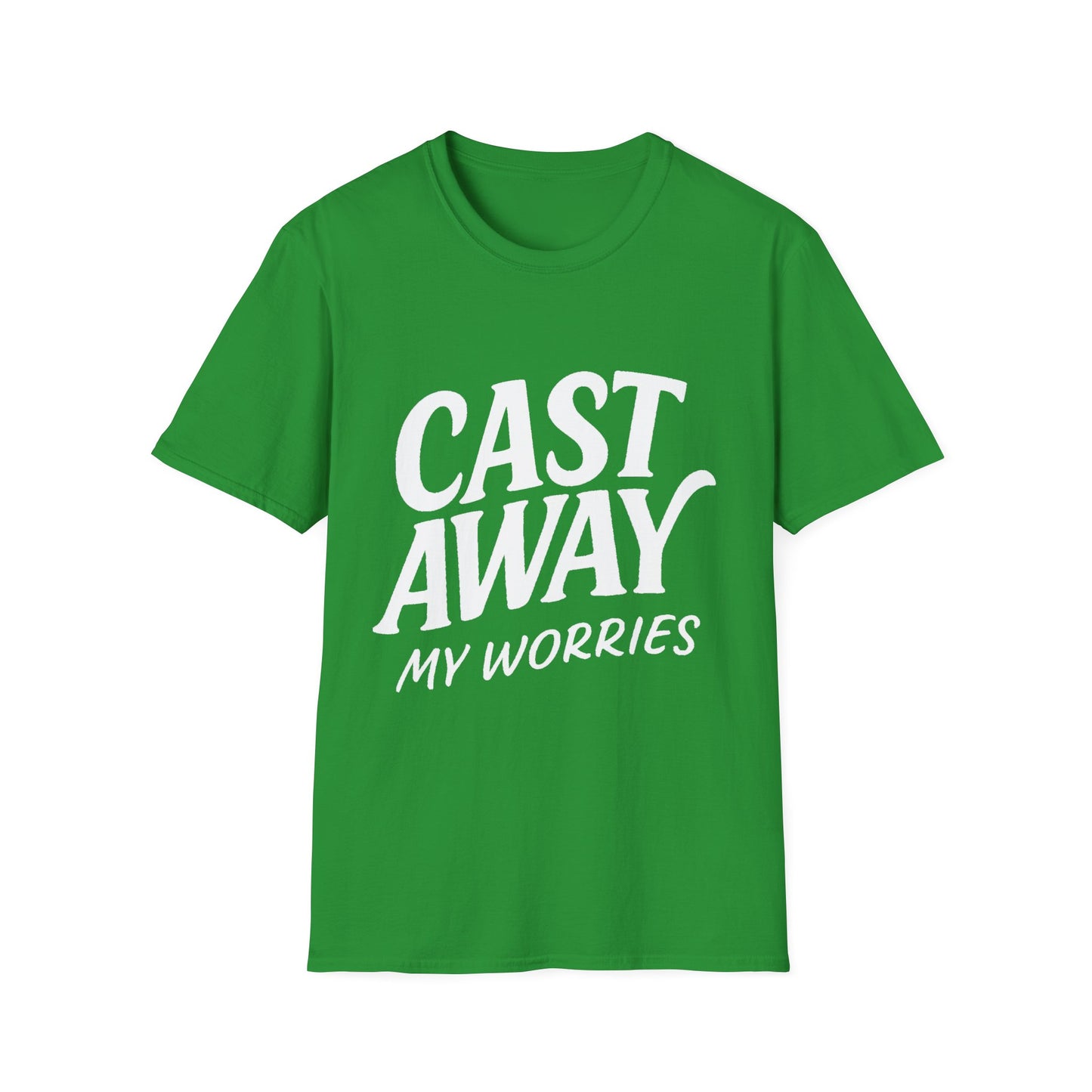 Cast Away My Worries Funny Fishing T-Shirt – Relaxed Fit Angler Tee Gift for Men