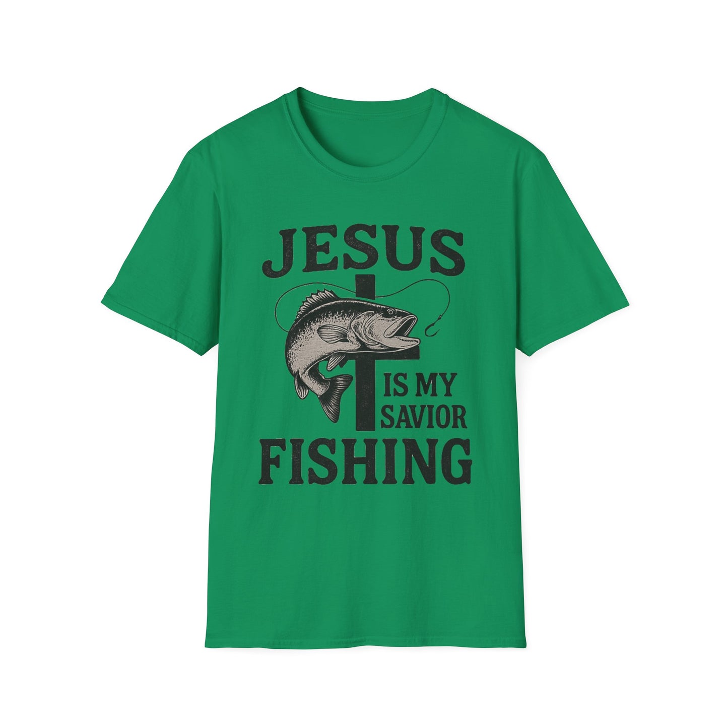 Jesus Is My Savior Fishing T-Shirt – Christian Outdoor Tee & Gift for Fishermen