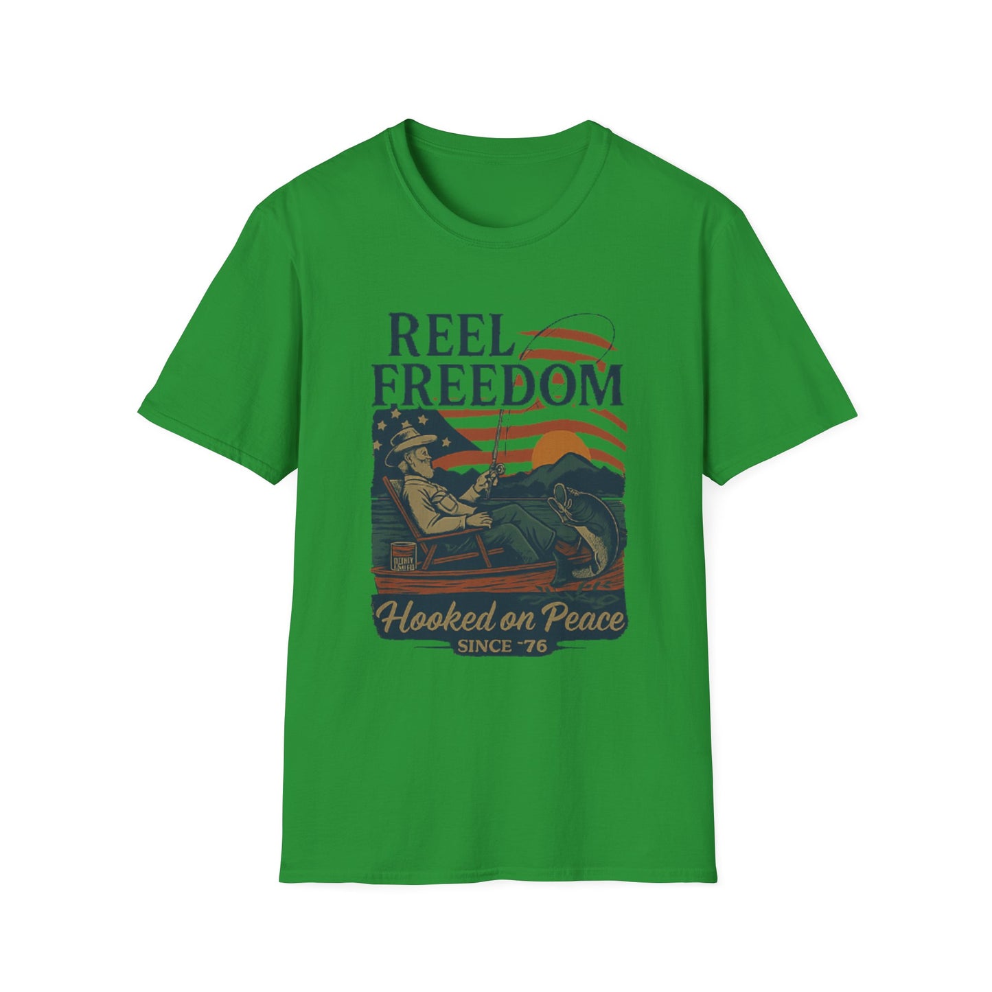 Reel Freedom Fishing Tee – Hooked on Peace