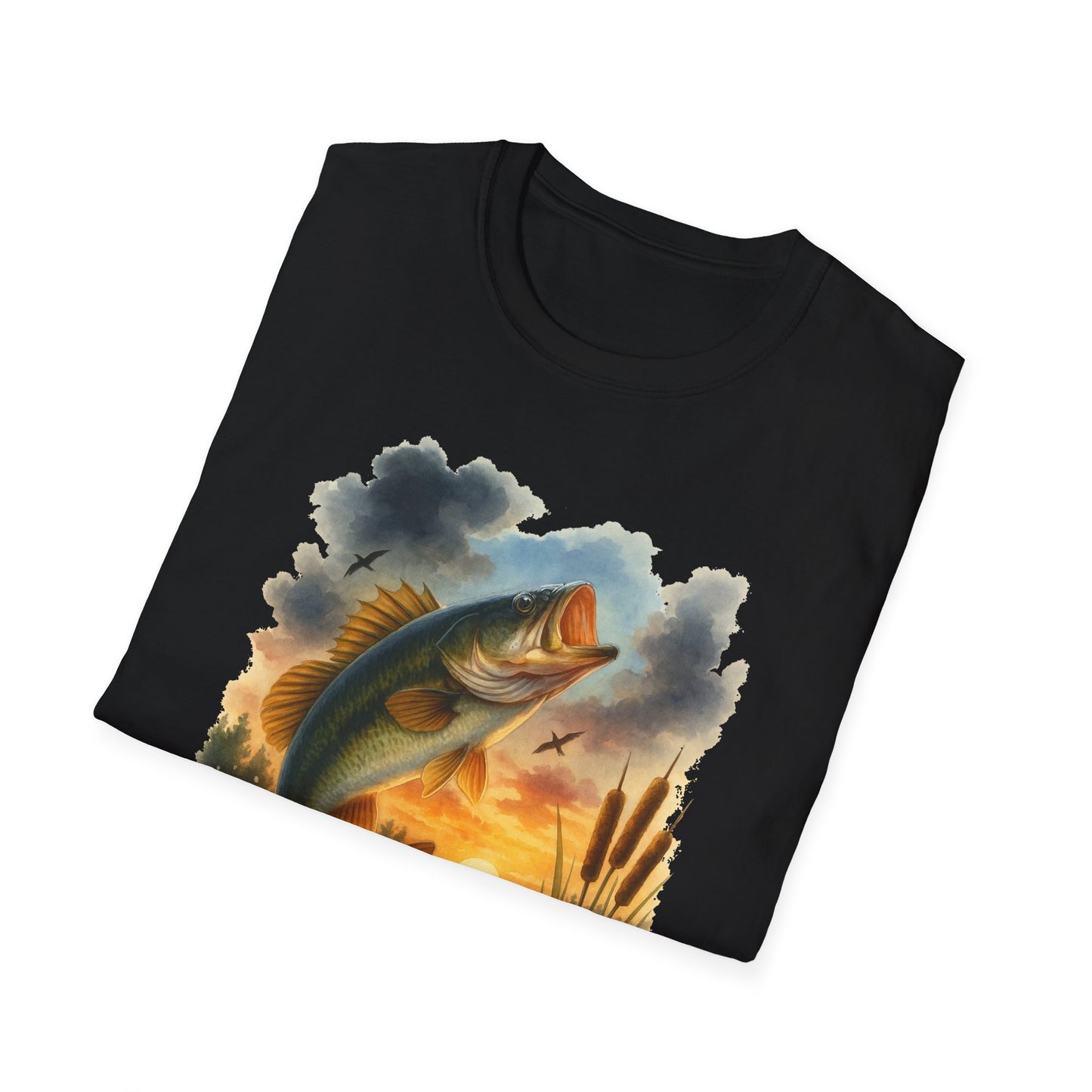 Vintage Sunset Fishing T-Shirt β Unisex Soft Tee for Anglers & Outdoor Lovers