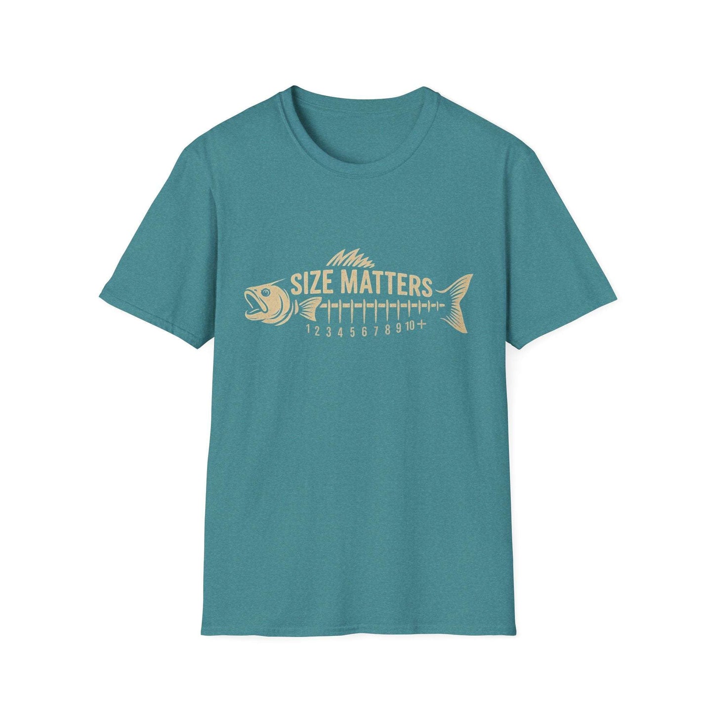 Funny Size Matters Fishing Tee β Unisex Cotton Shirt for Anglers, Great Gift Idea
