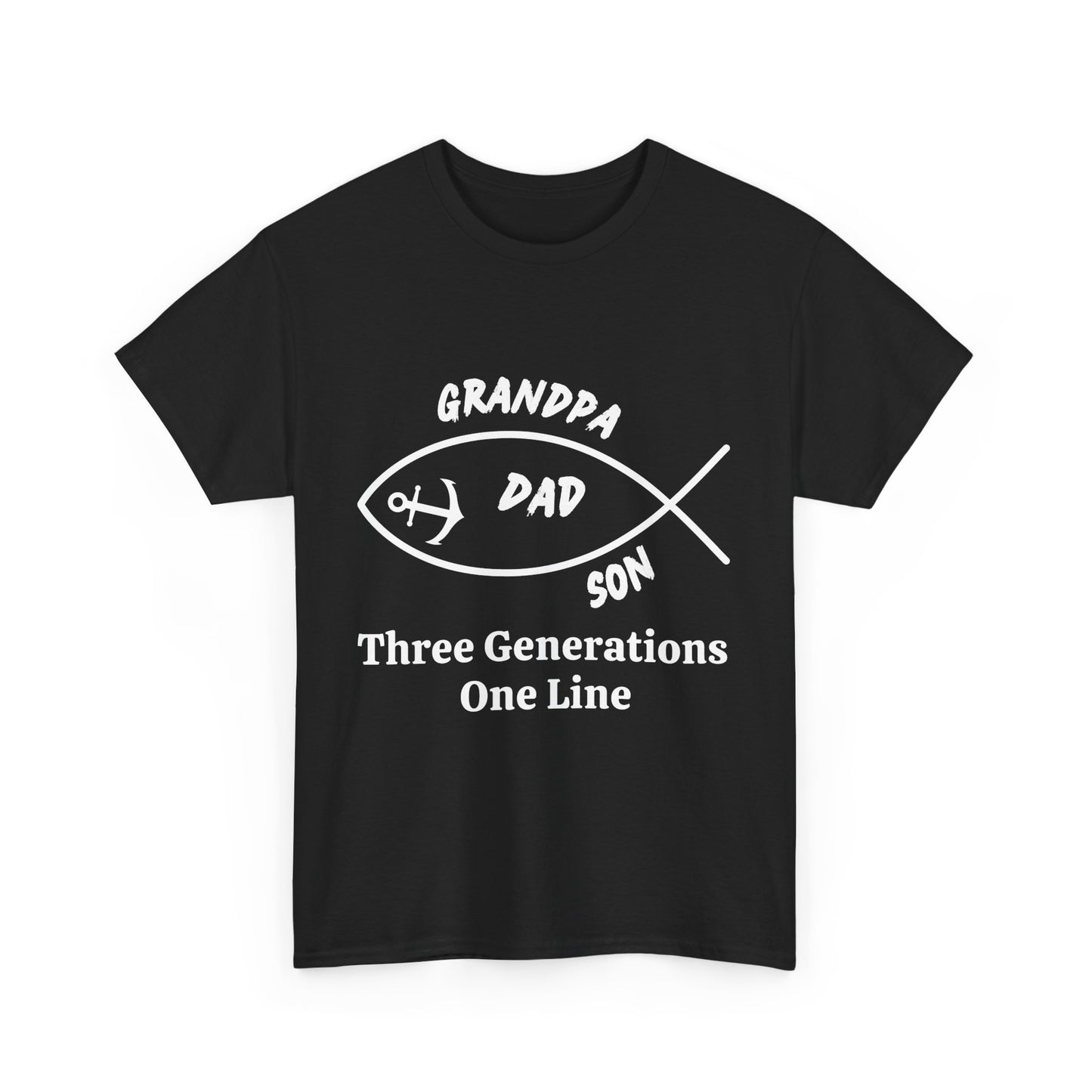 Three Generations T-Shirt – Grandpa, Dad & Son Family Tee, Cotton Shirt for Father’s Day or Family Gifts