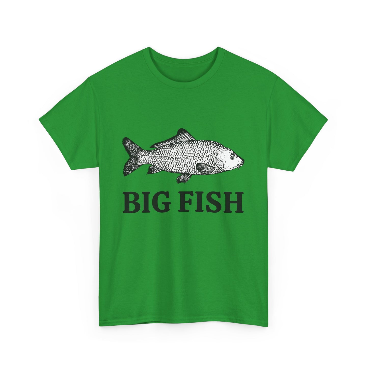 Big Fish Men’s Fishing T-Shirt – Outdoor Cotton Tee for Anglers, Casual Summer Apparel