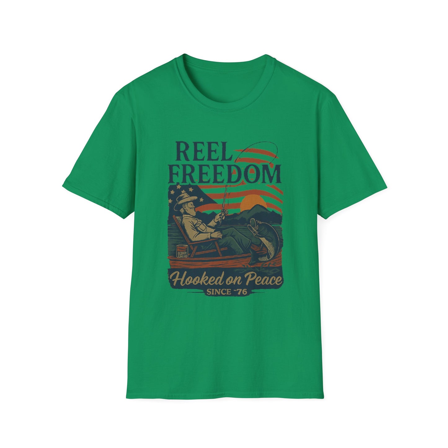 Reel Freedom Fishing Tee – Hooked on Peace