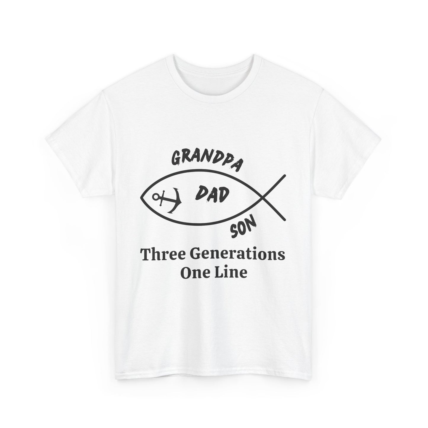 Three Generations T-Shirt – Grandpa, Dad & Son Family Tee, Cotton Shirt for Father’s Day or Family Gifts