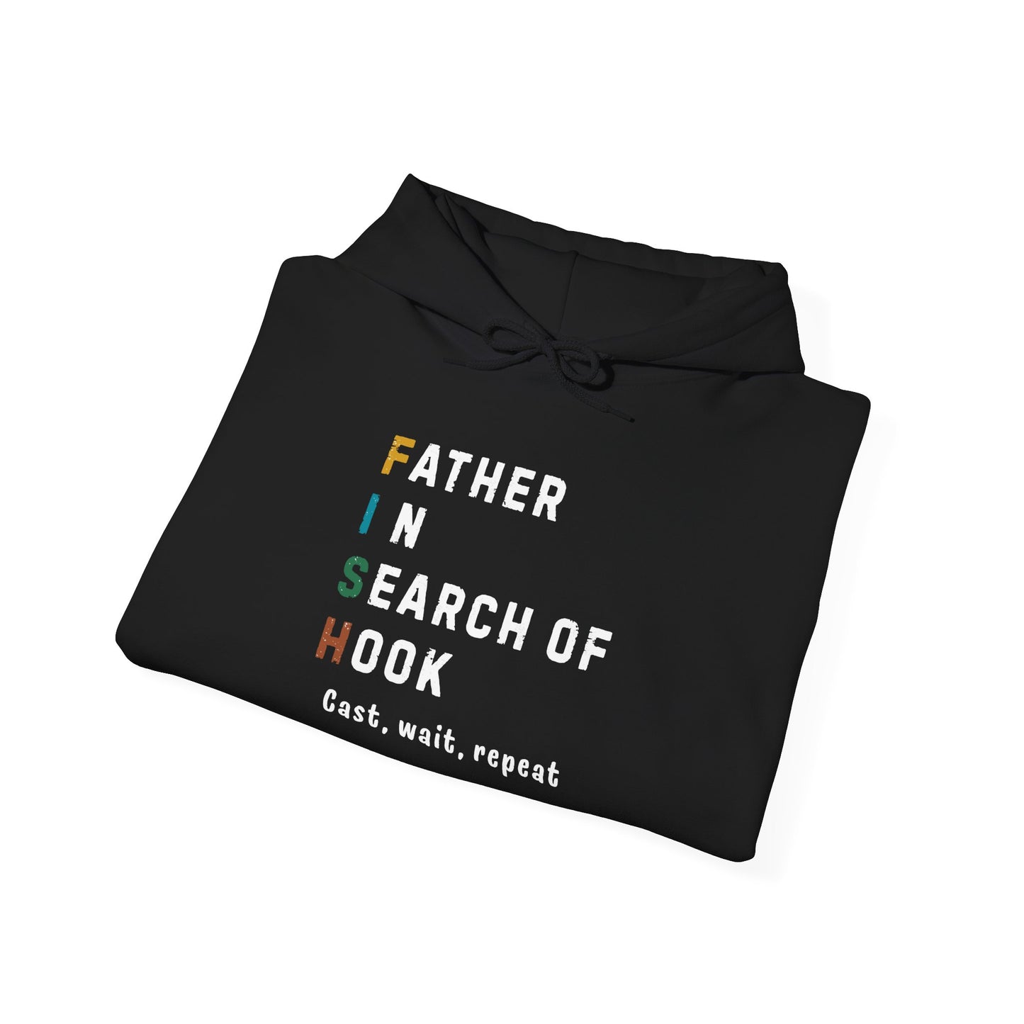 Men’s Fishing Hoodie – Father in Search of Hook,Comfortable Sweatshirt for Outdoor Adventures