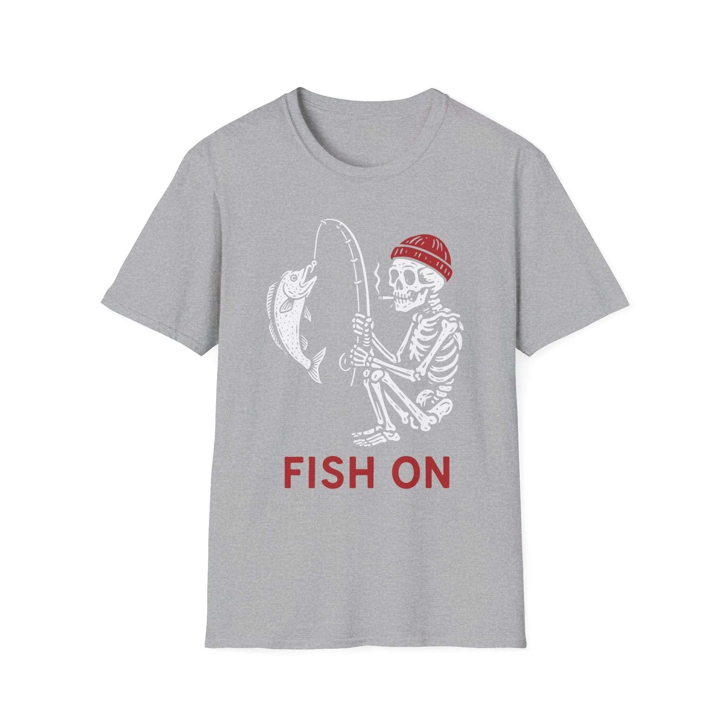 Fishing Skeleton T-Shirt β Halloween Graphic Tee | Unisex Gift for Anglers & Outdoor Fans