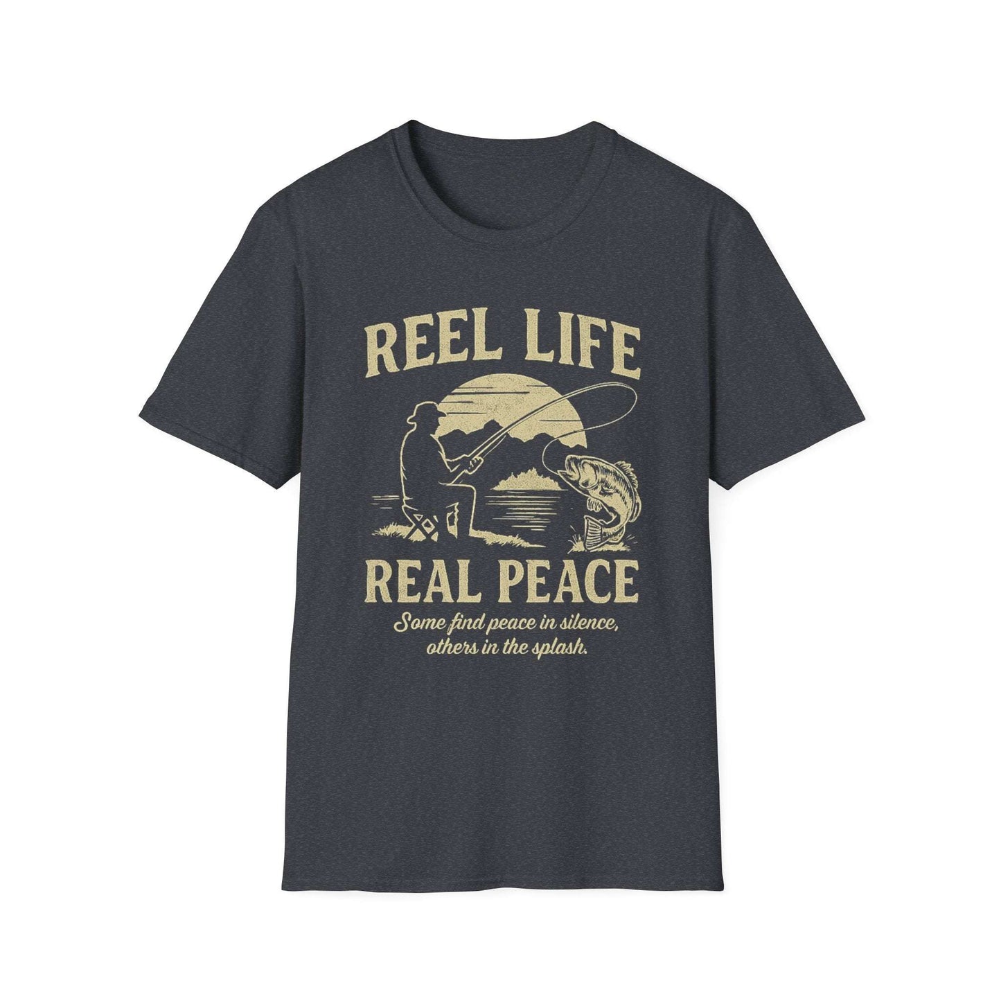 Reel Life, Real Peace – Fishing T-Shirt - Unisex Cotton Tee for Fishing Lovers & Outdoor Adventures