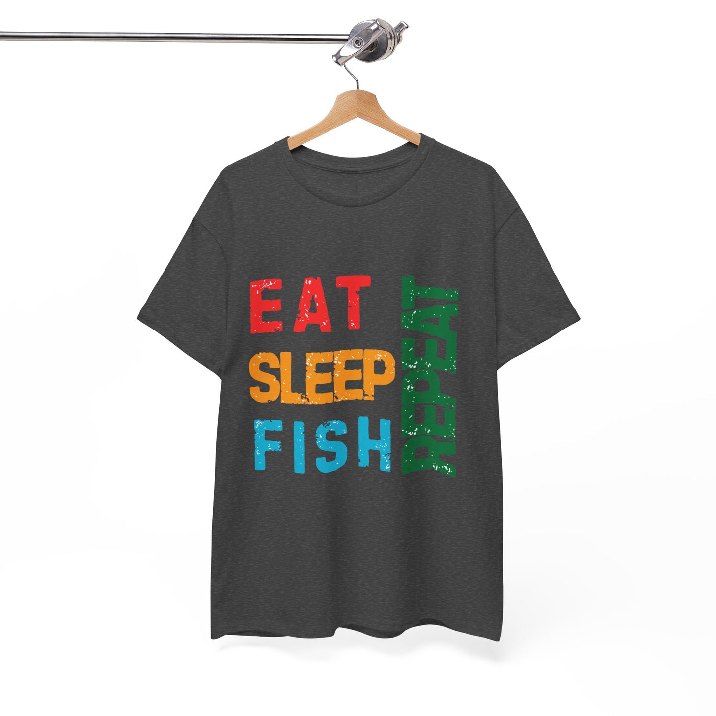 Eat. Sleep. Fish. Repeat - Funny Fishing T-Shirt for Men, Casual Tee for Dads, Husbands & Anglers