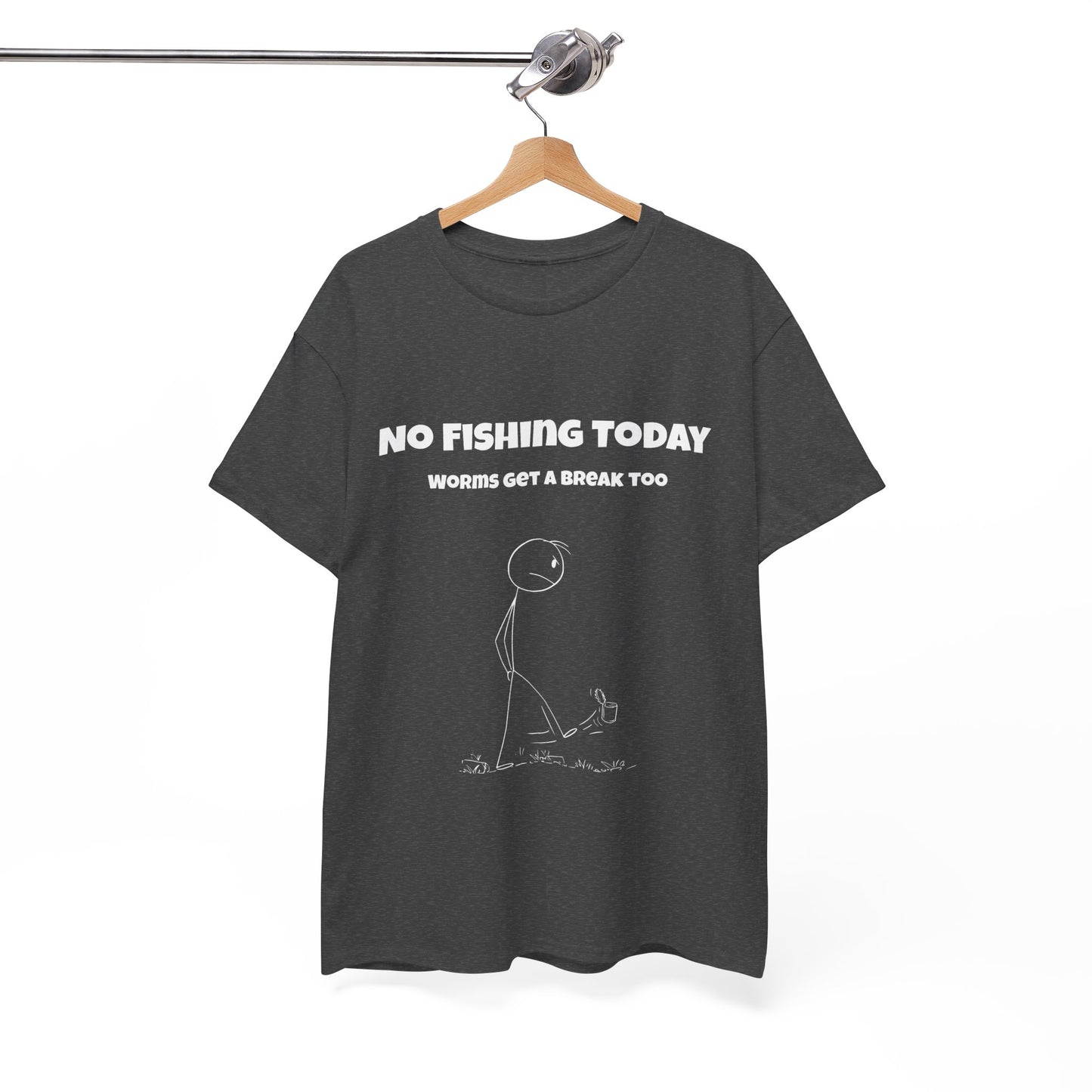 Funny Fishing T-Shirt for Men – “No Fishing Today” | Comfortable Cotton Gift for Dads & Anglers