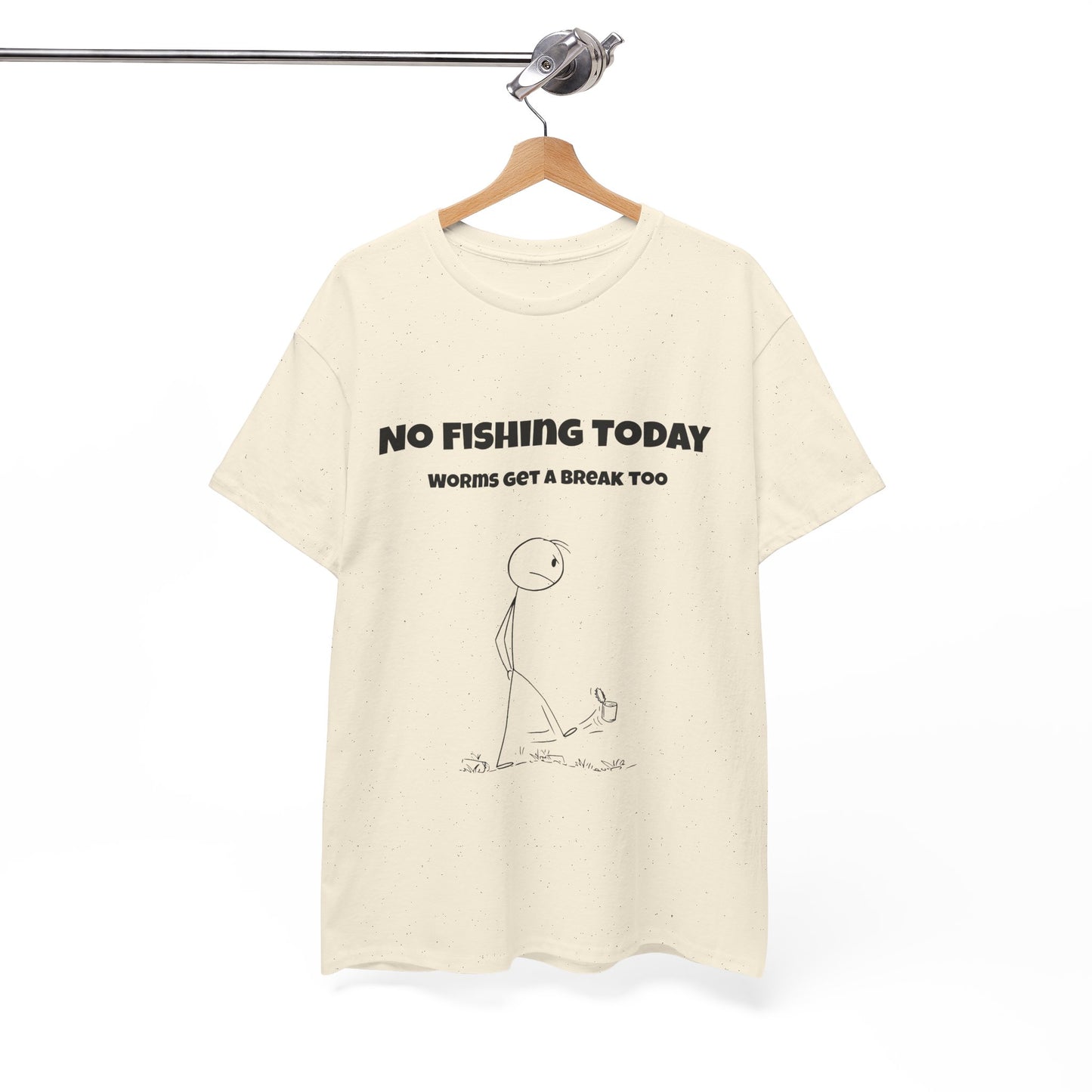 Funny Fishing T-Shirt for Men – “No Fishing Today” | Comfortable Cotton Gift for Dads & Anglers