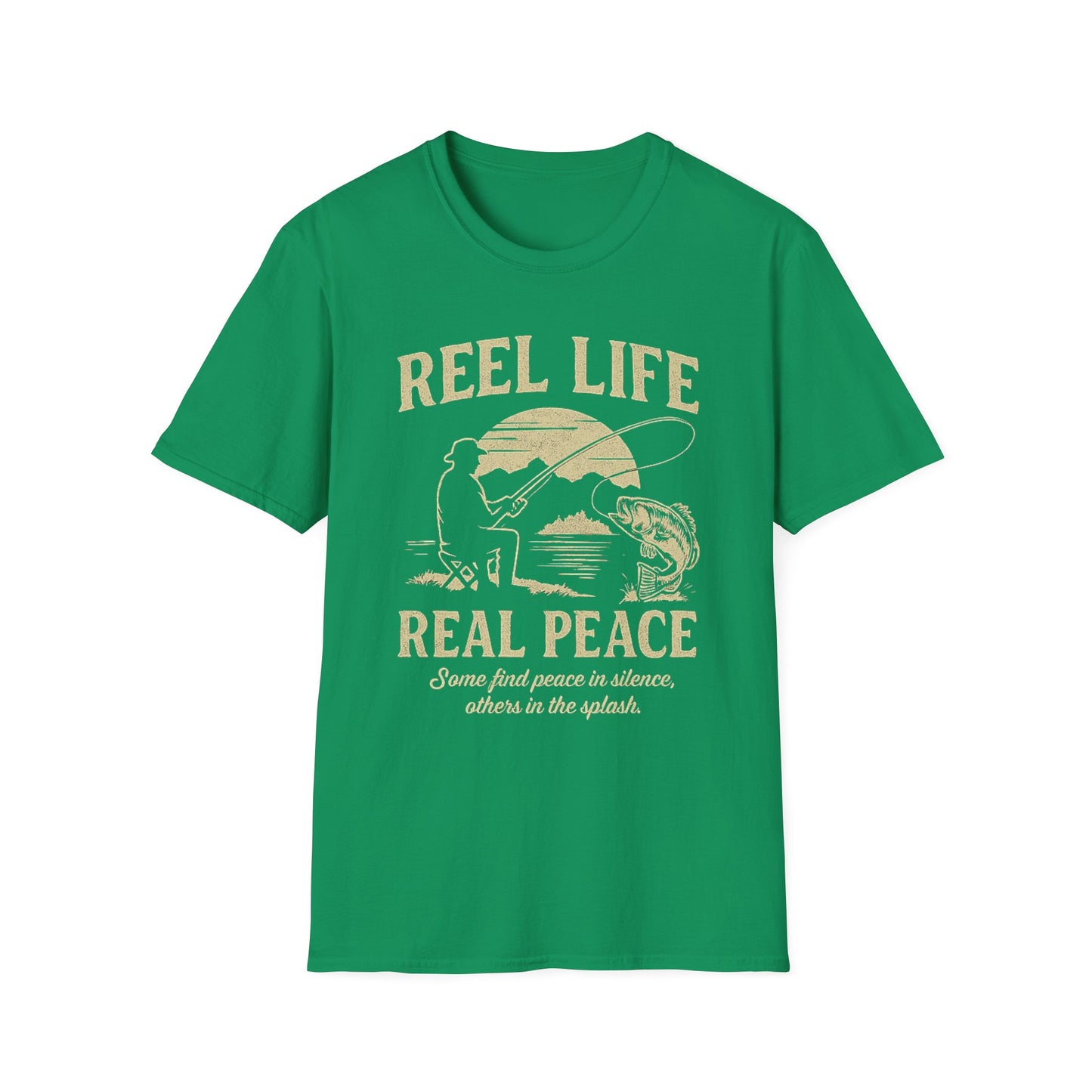 Reel Life, Real Peace – Fishing T-Shirt - Unisex Cotton Tee for Fishing Lovers & Outdoor Adventures