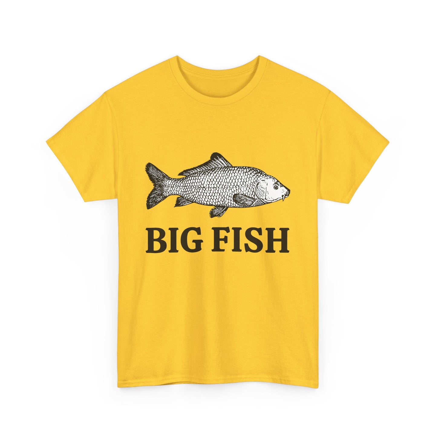 Big Fish Men’s Fishing T-Shirt – Outdoor Cotton Tee for Anglers, Casual Summer Apparel