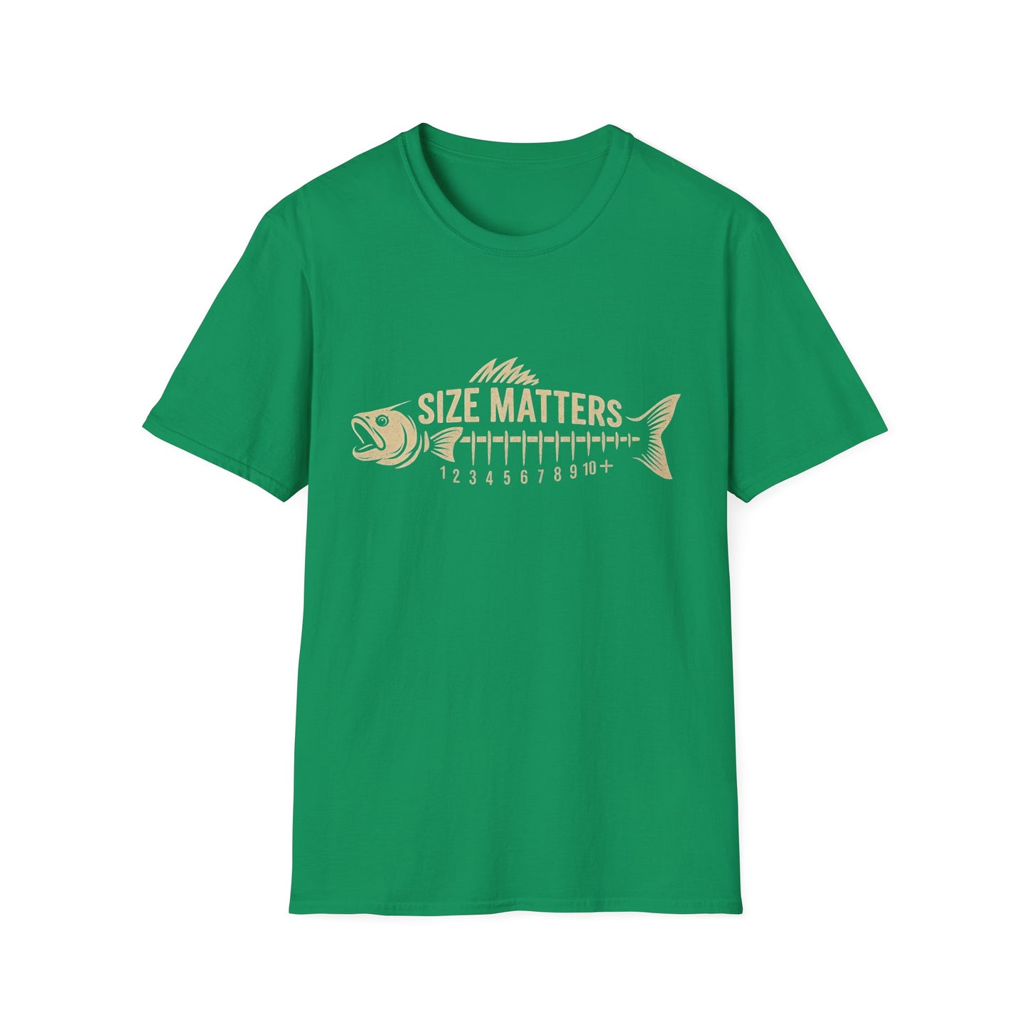 Funny Size Matters Fishing Tee β Unisex Cotton Shirt for Anglers, Great Gift Idea