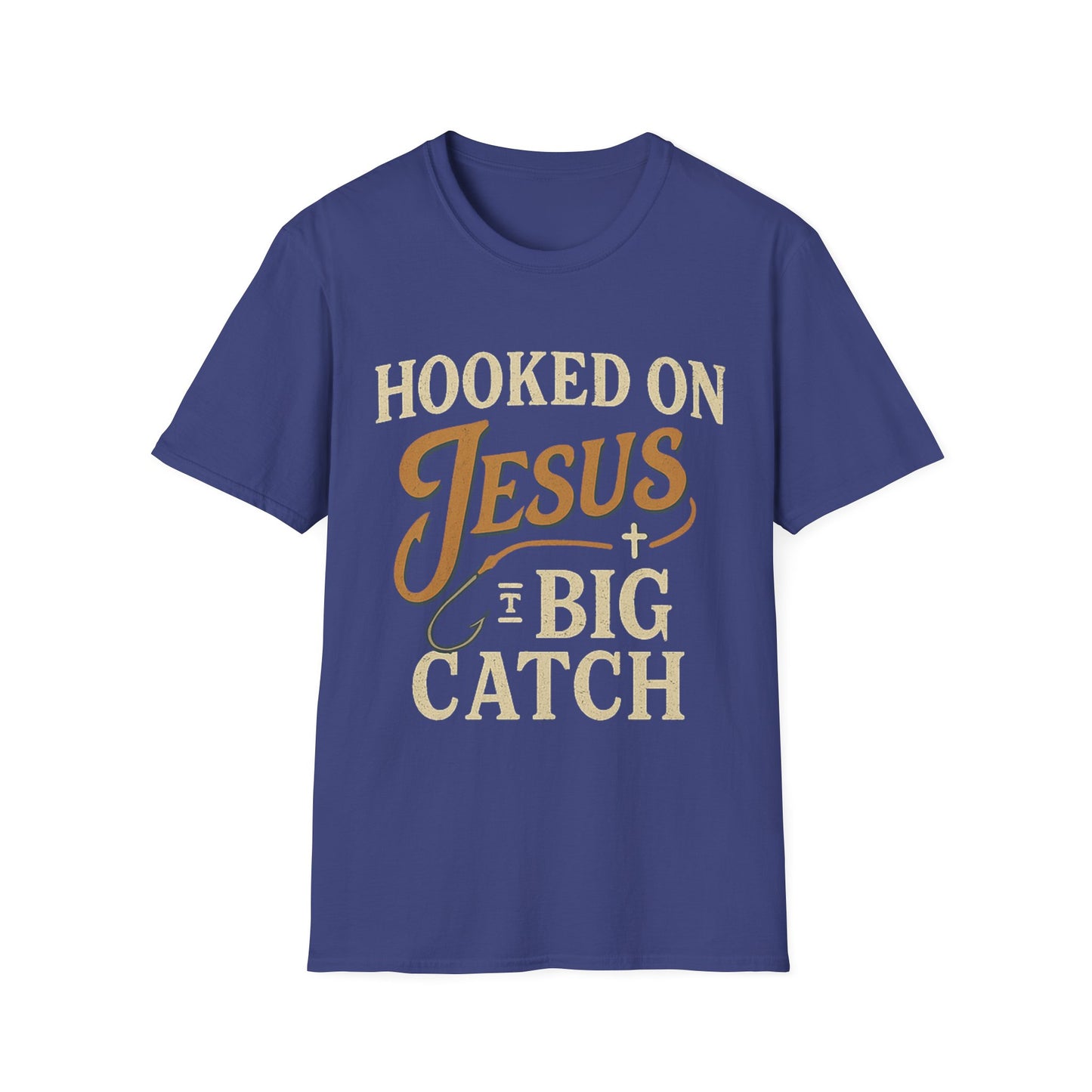 Hooked on Jesus Christian T-Shirt – Faith Unisex Tee, Religious Gift, Church Casual Wear