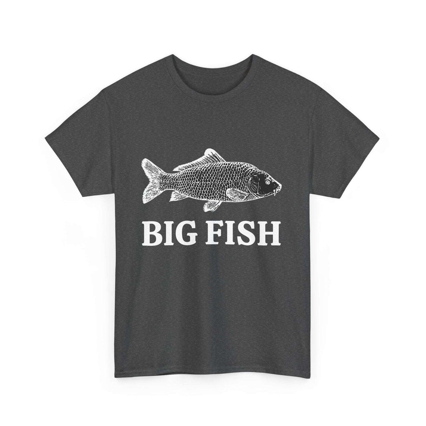 Big Fish Men’s Fishing T-Shirt – Outdoor Cotton Tee for Anglers, Casual Summer Apparel
