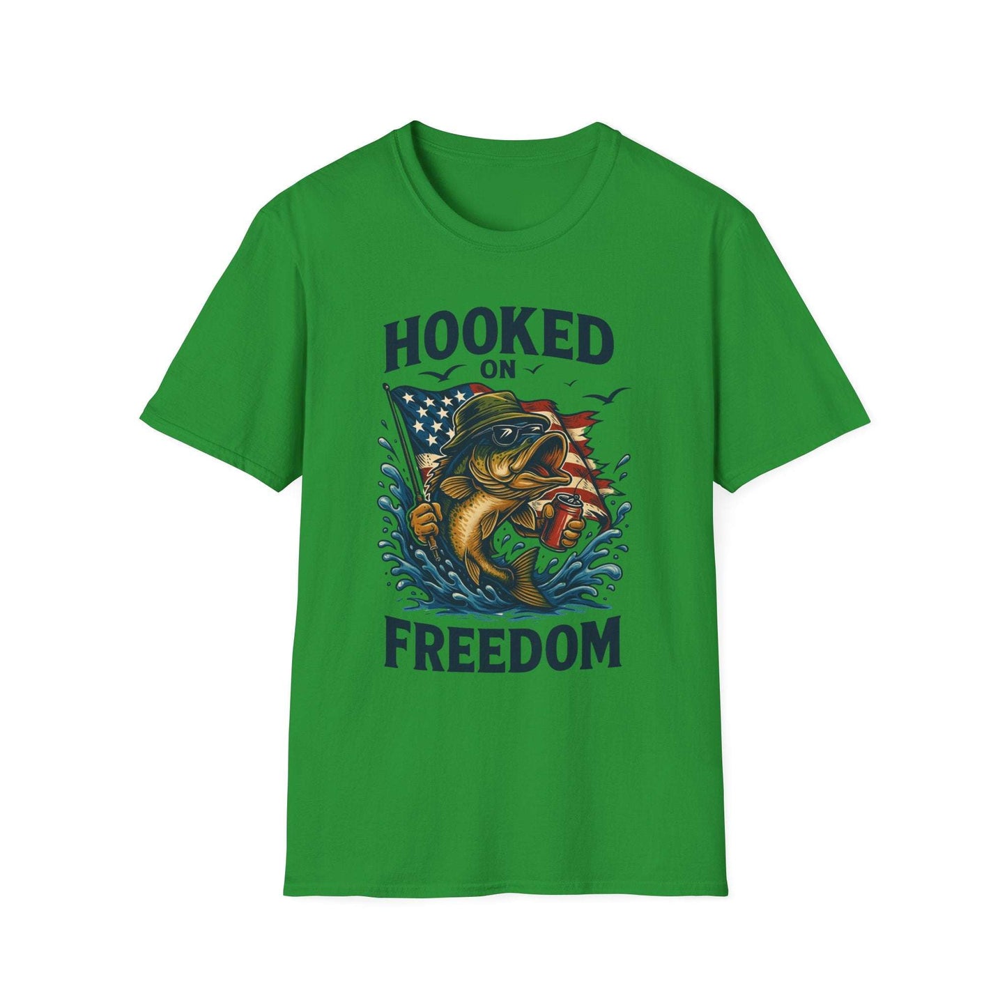 Fishing Freedom T-Shirt β Hooked on Freedom Patriotic Tee | Outdoor Gift for Anglers