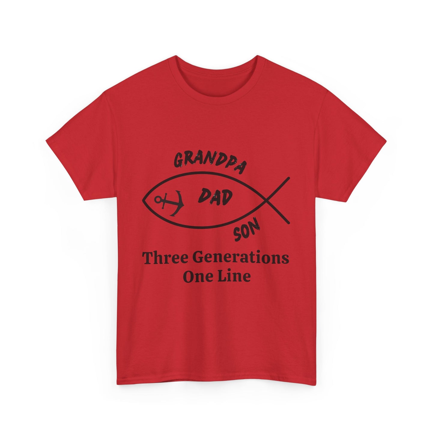 Three Generations T-Shirt – Grandpa, Dad & Son Family Tee, Cotton Shirt for Father’s Day or Family Gifts