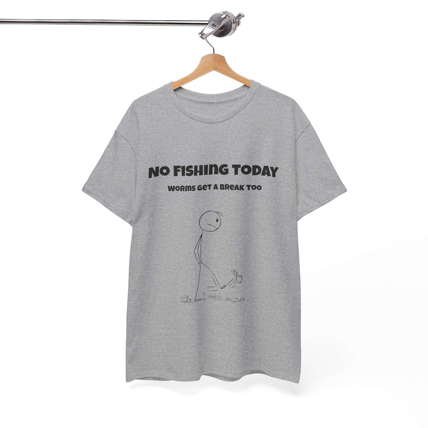 Funny Fishing T-Shirt for Men – “No Fishing Today” | Comfortable Cotton Gift for Dads & Anglers